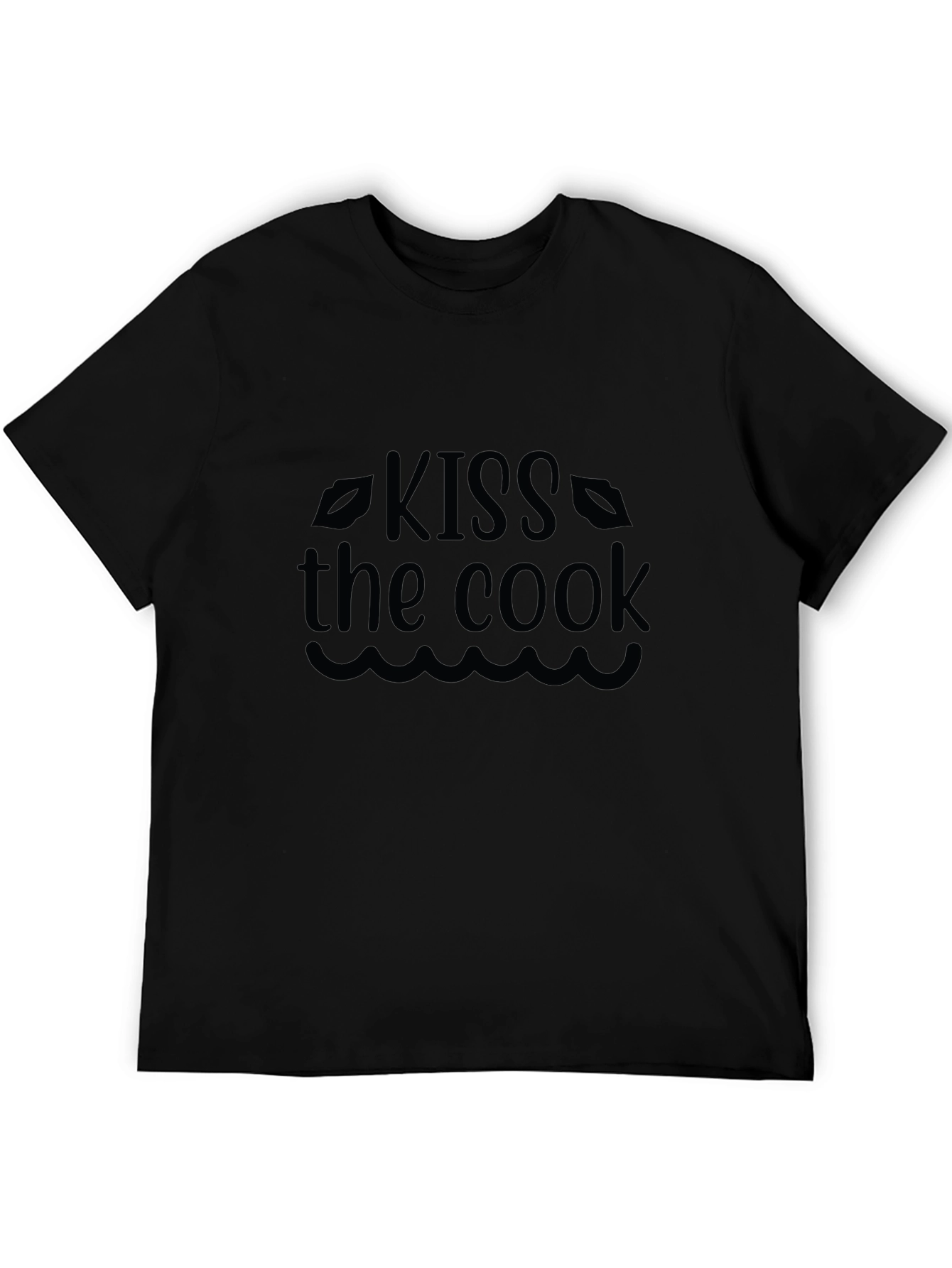 Kiss the Cook Black Graphic Tee