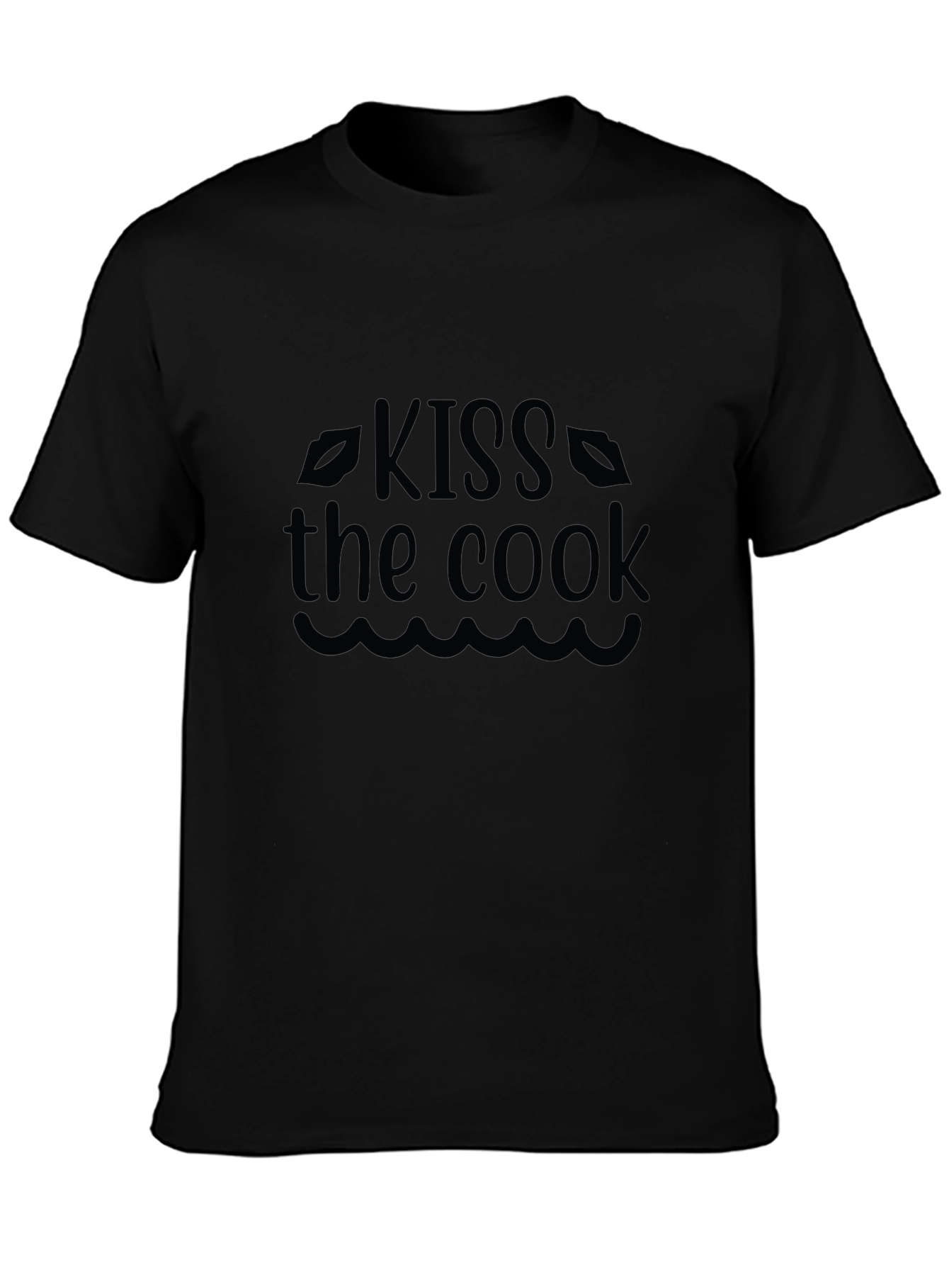 Kiss the Cook Black Graphic Tee