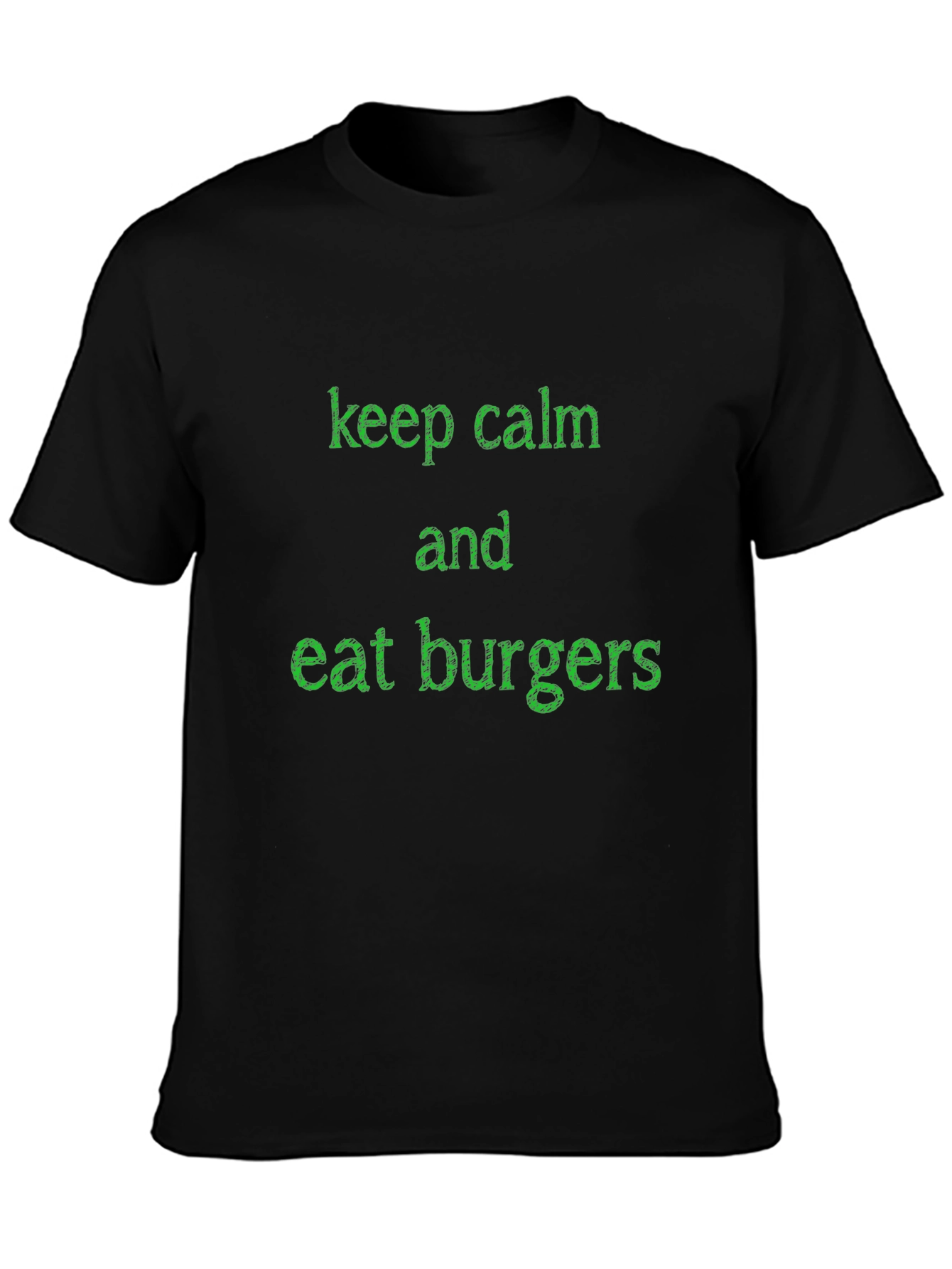Keep Calm and Eat Burgers Graphic Tee - Black
