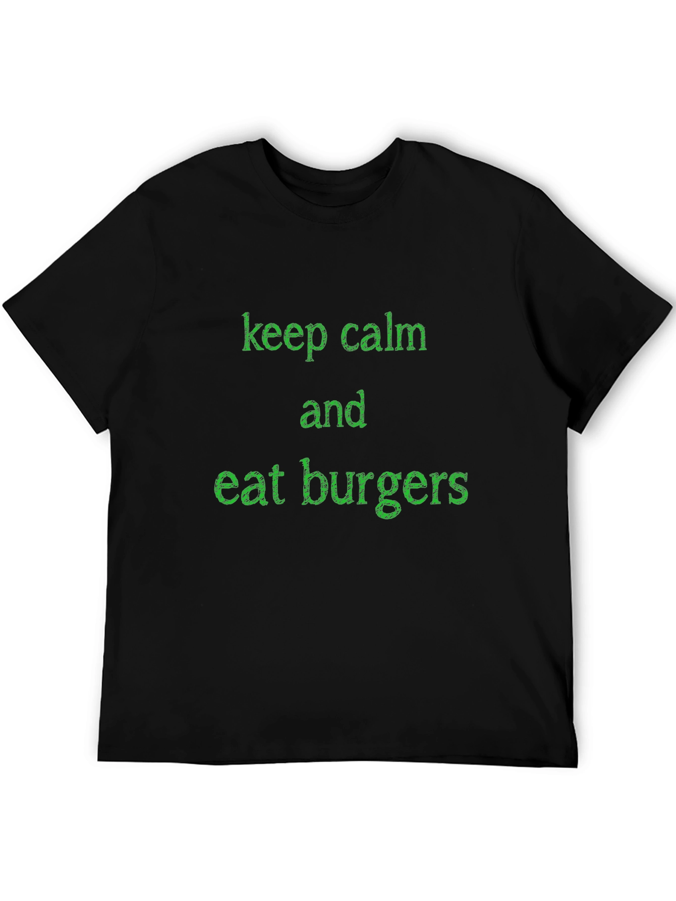 Keep Calm and Eat Burgers Graphic Tee - Black