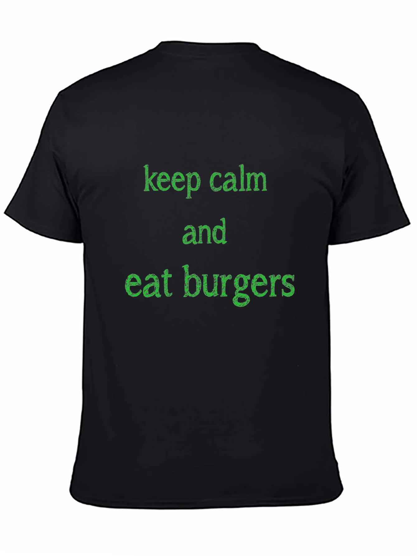 Keep Calm and Eat Burgers Graphic Tee - Black