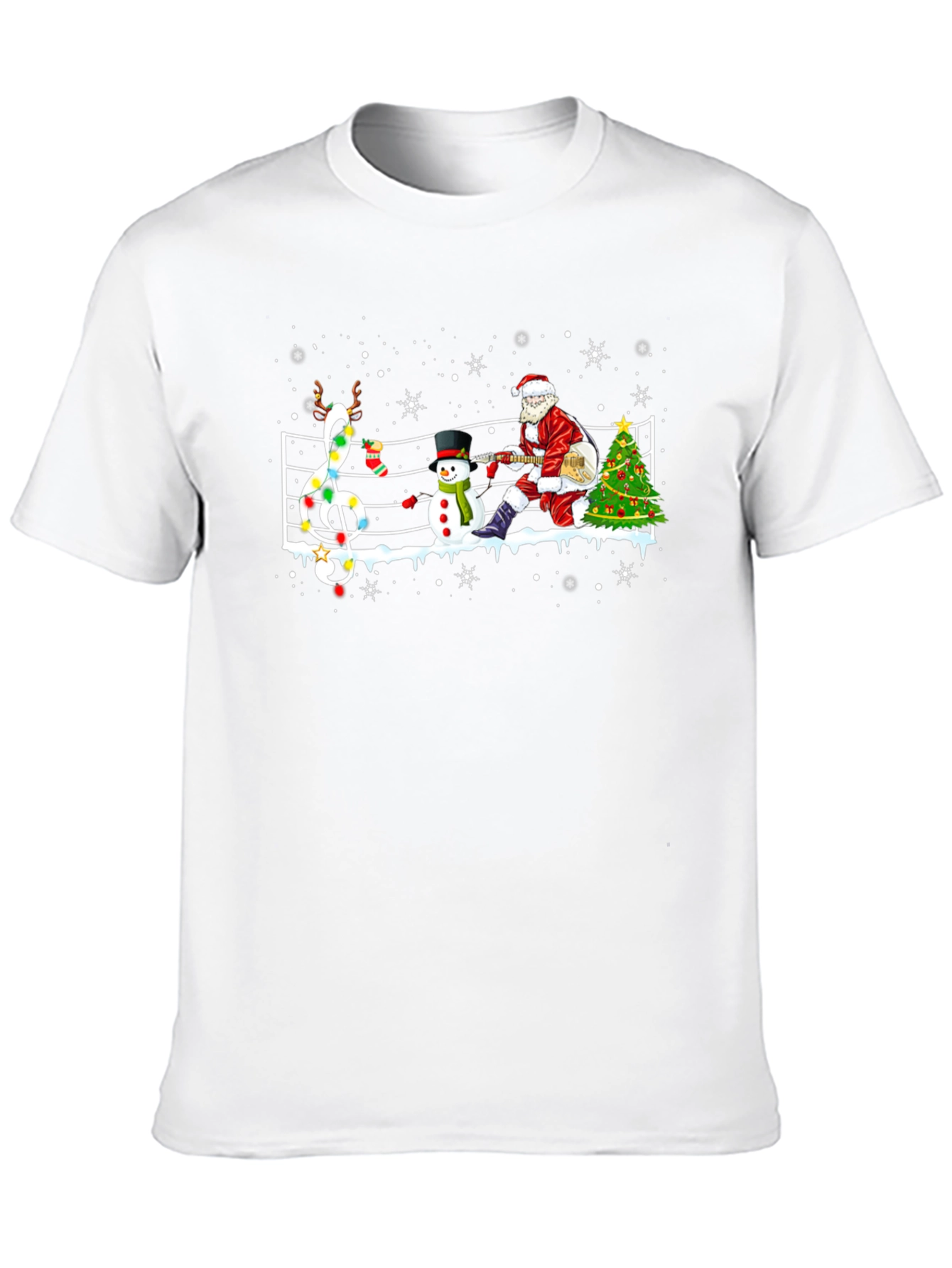 Christmas Music Santa Mens Tee