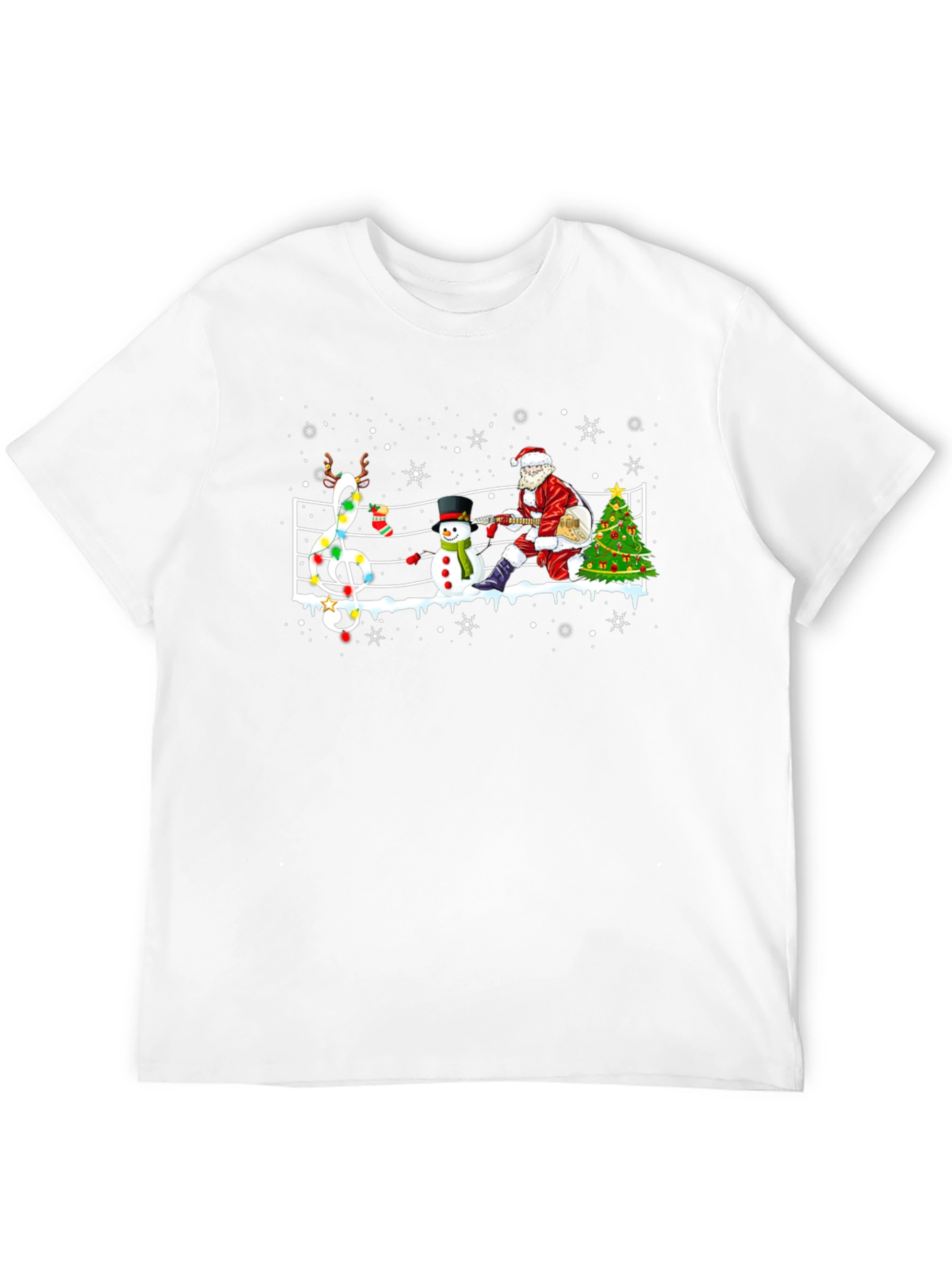 Christmas Music Santa Mens Tee