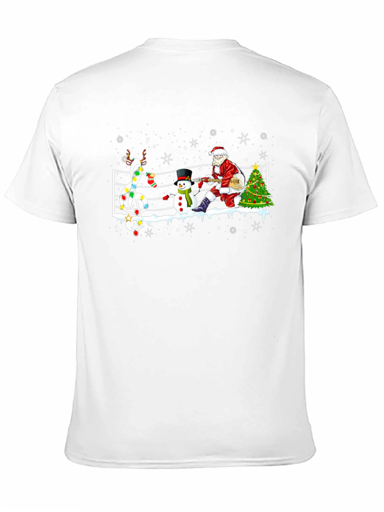 Christmas Music Santa Mens Tee