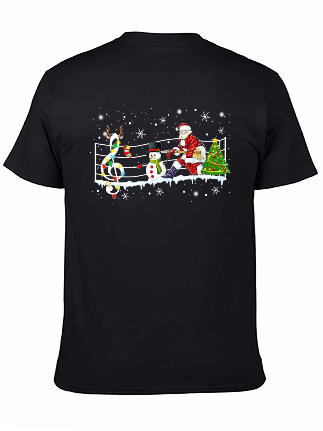 Christmas Music Santa Mens Tee