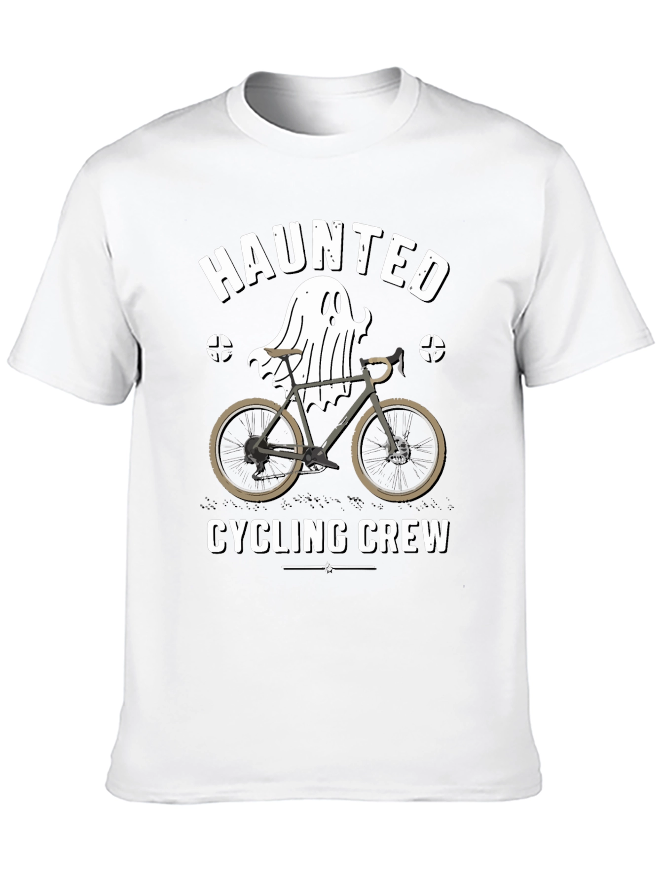 Haunted Cycling Crew Black T-Shirt