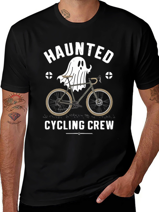Haunted Cycling Crew Black T-Shirt