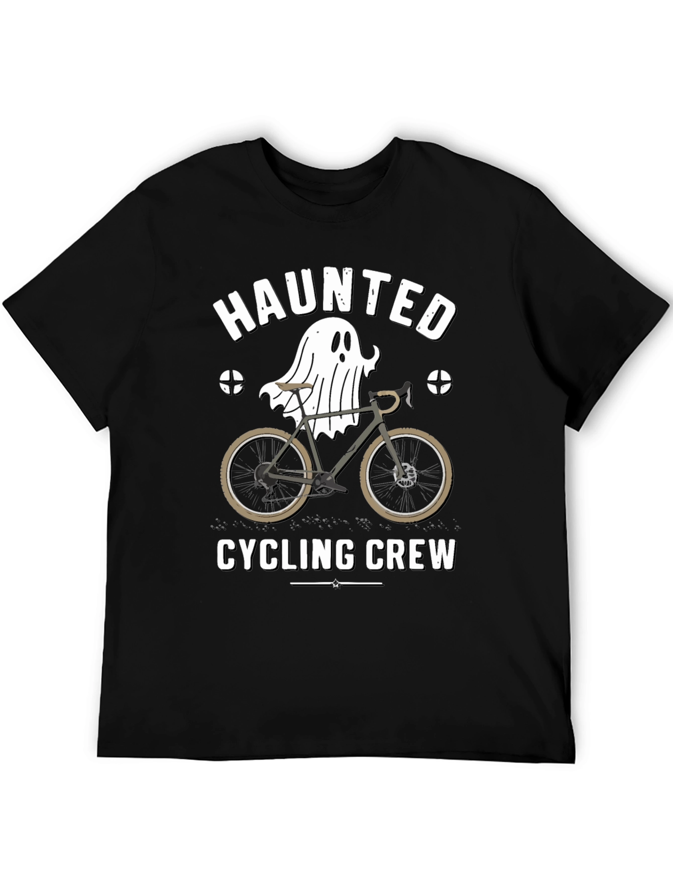 Haunted Cycling Crew Black T-Shirt