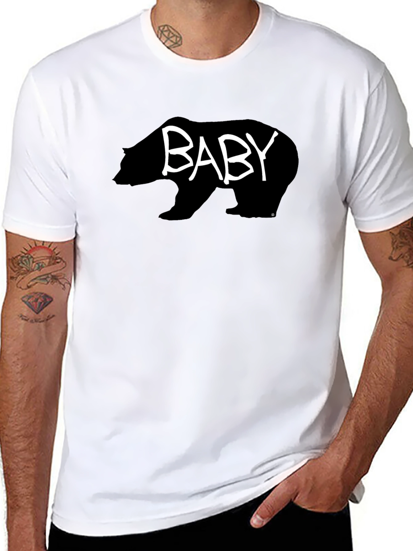 Baby Bear Graphic T-Shirt - Black