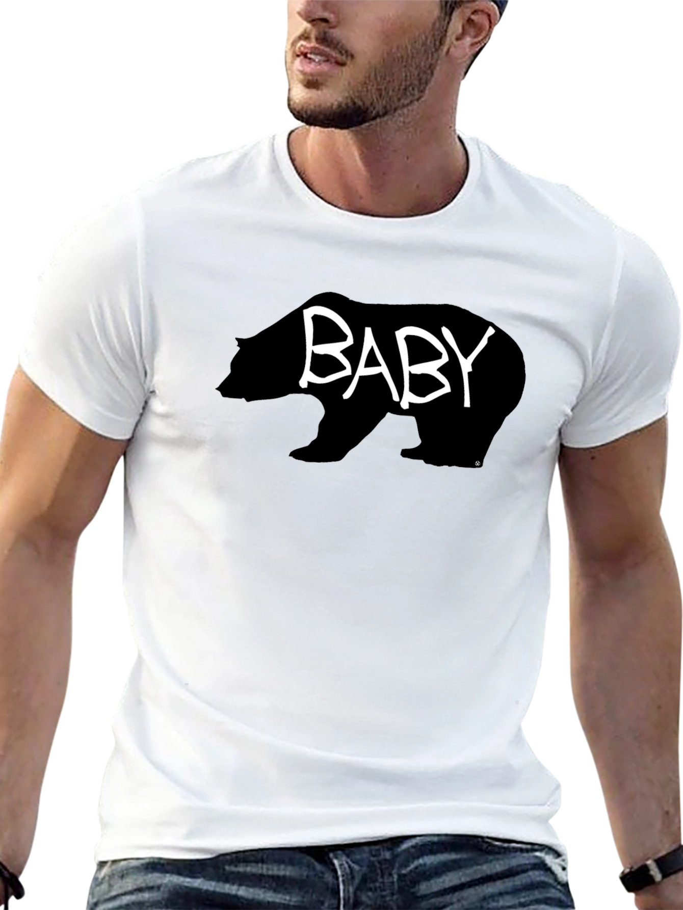 Baby Bear Graphic T-Shirt - Black