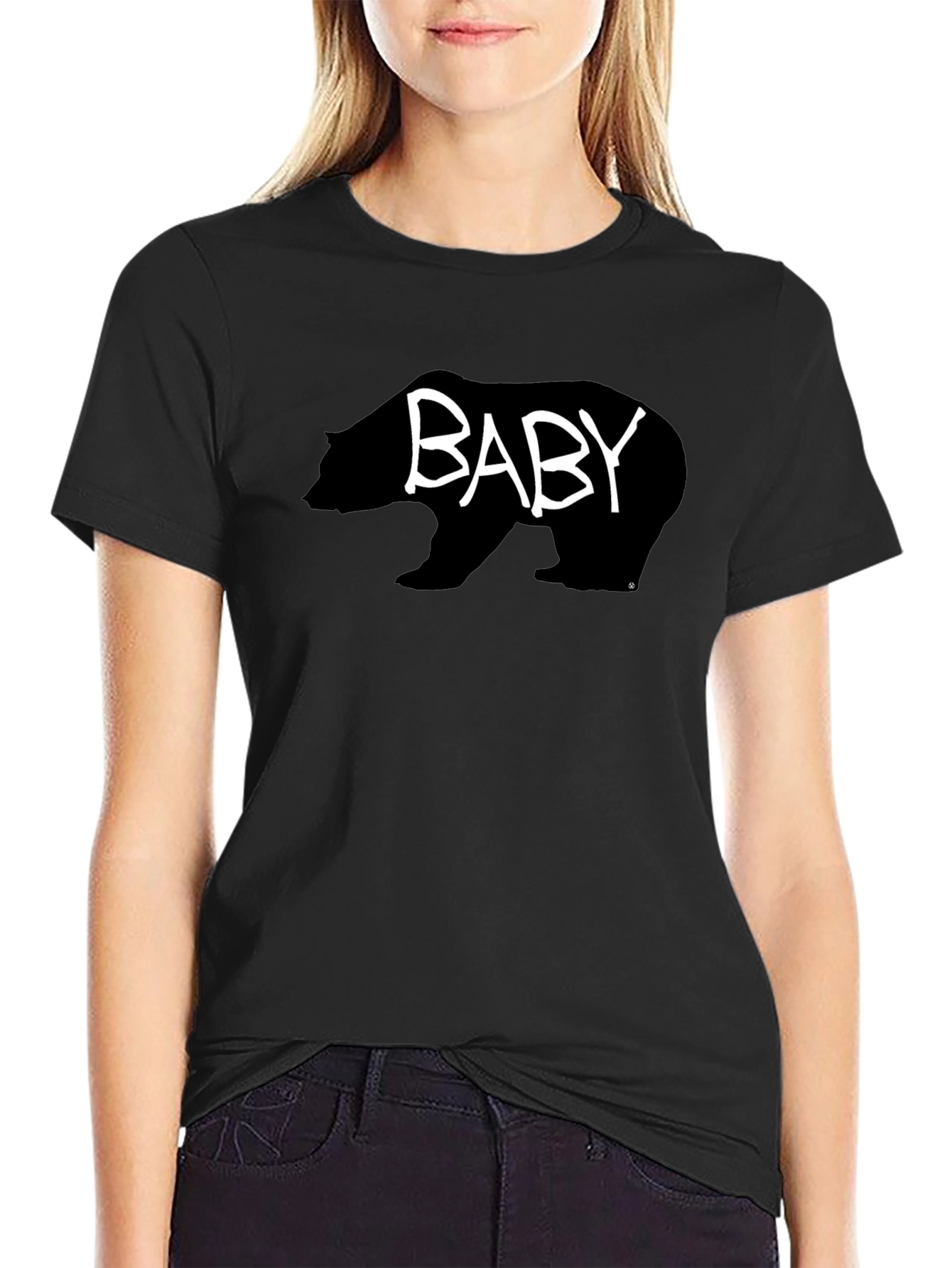 Baby Bear Graphic T-Shirt - Black