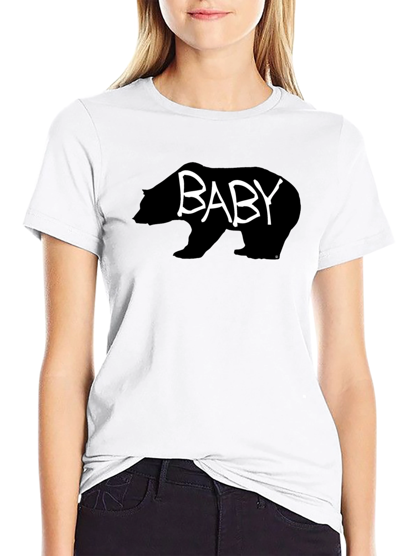 Baby Bear Graphic T-Shirt - Black