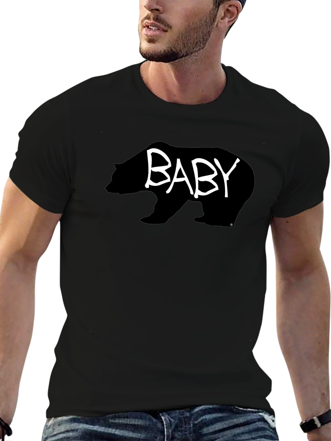 Baby Bear Graphic T-Shirt - Black