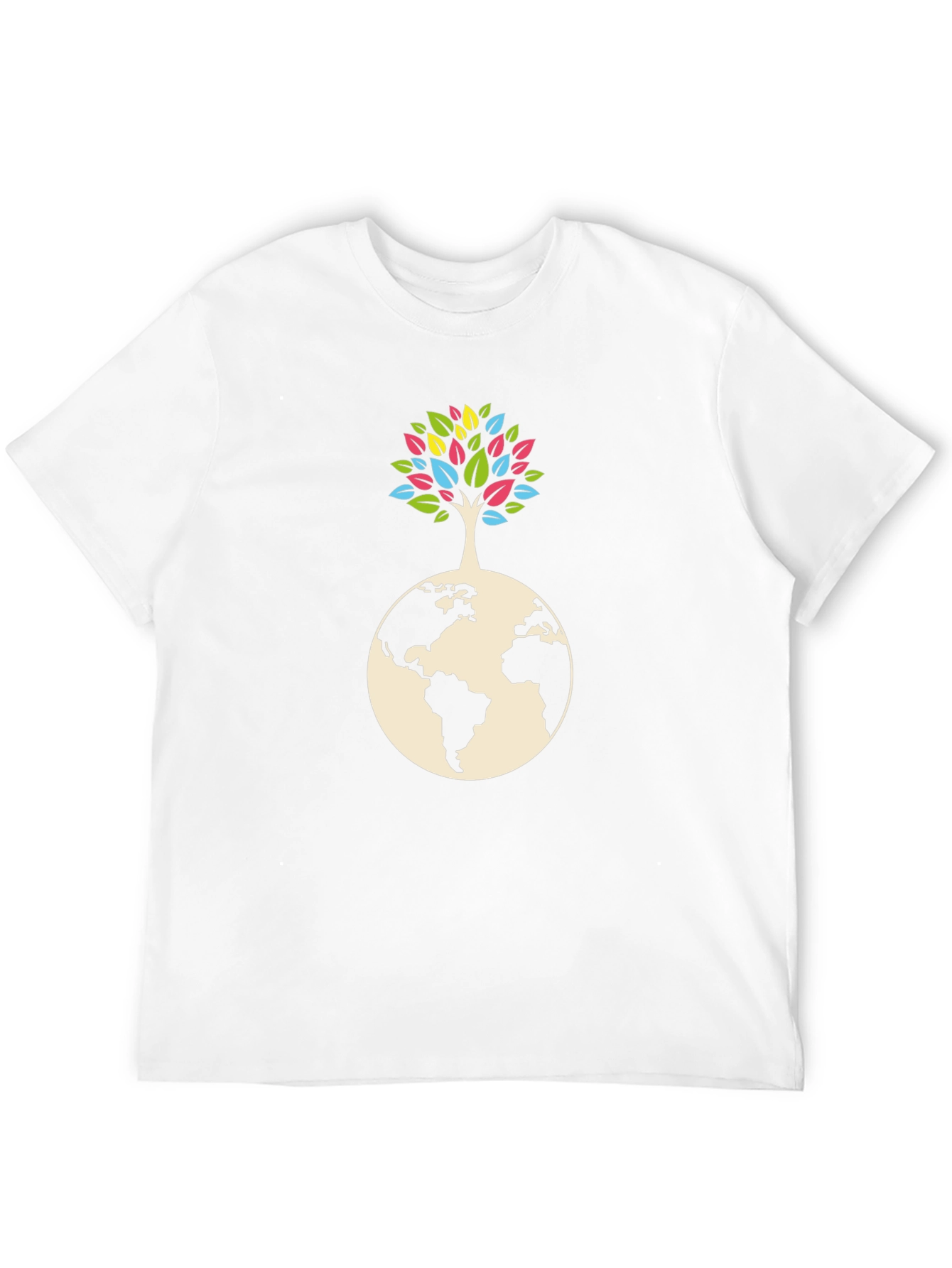 Earth Tree Graphic Tee - Black Cotton Blend Shirt