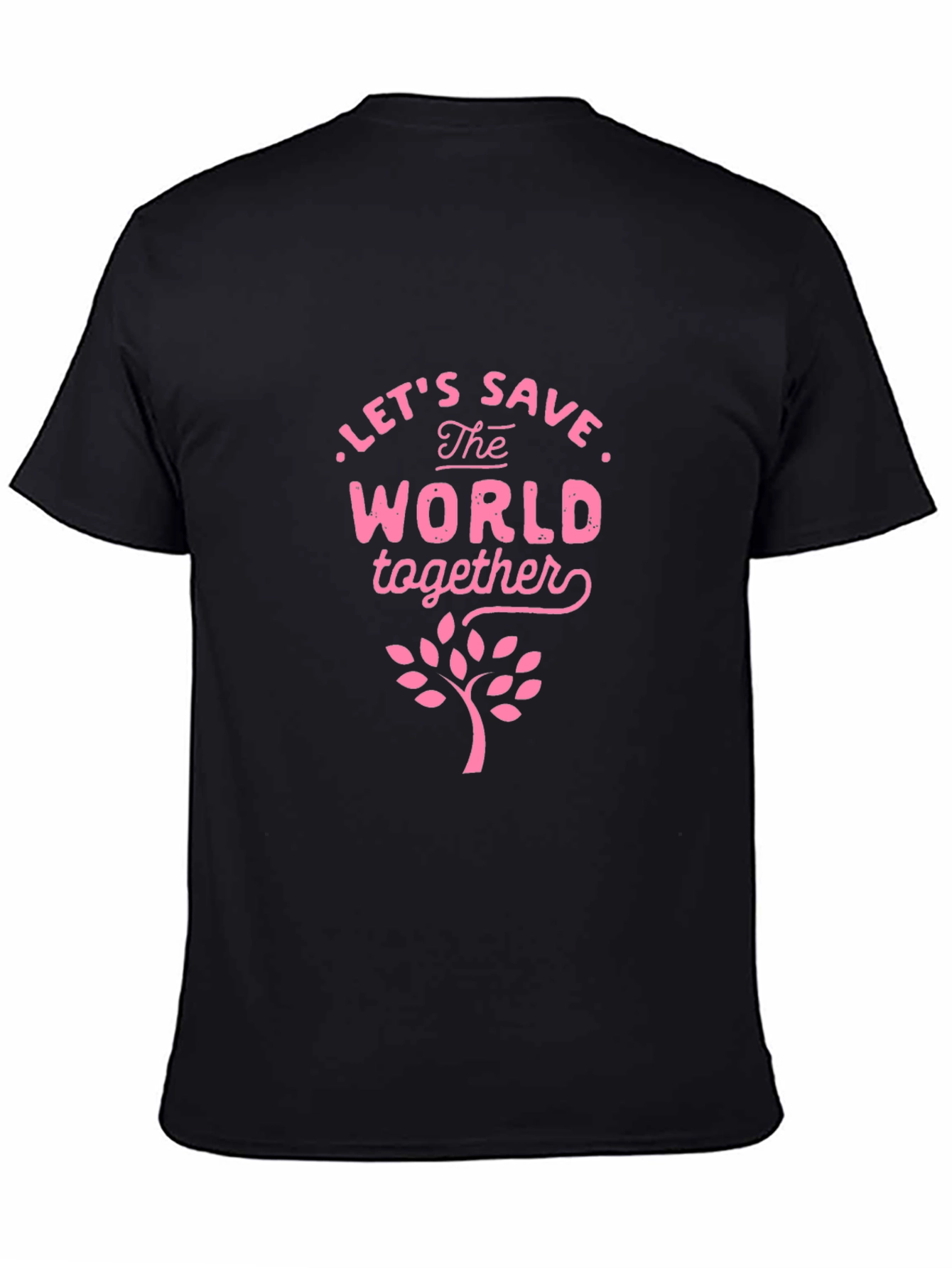 Eco-Friendly Save the World Graphic Tee - Black