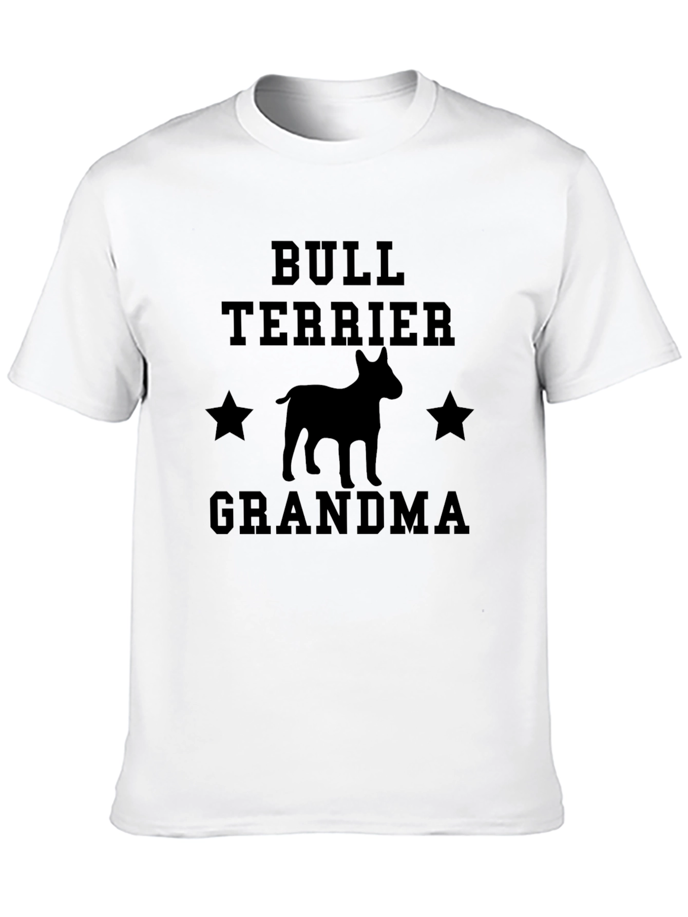 Bull Terrier Grandma Black T-Shirt