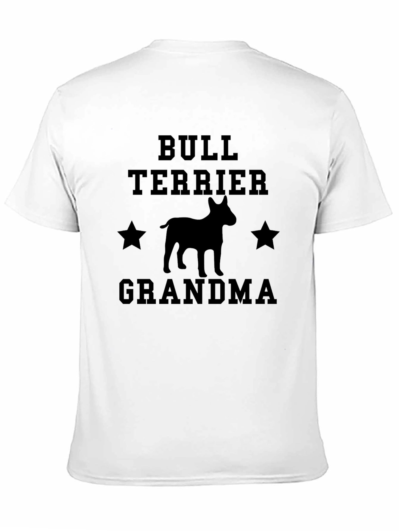 Bull Terrier Grandma Black T-Shirt