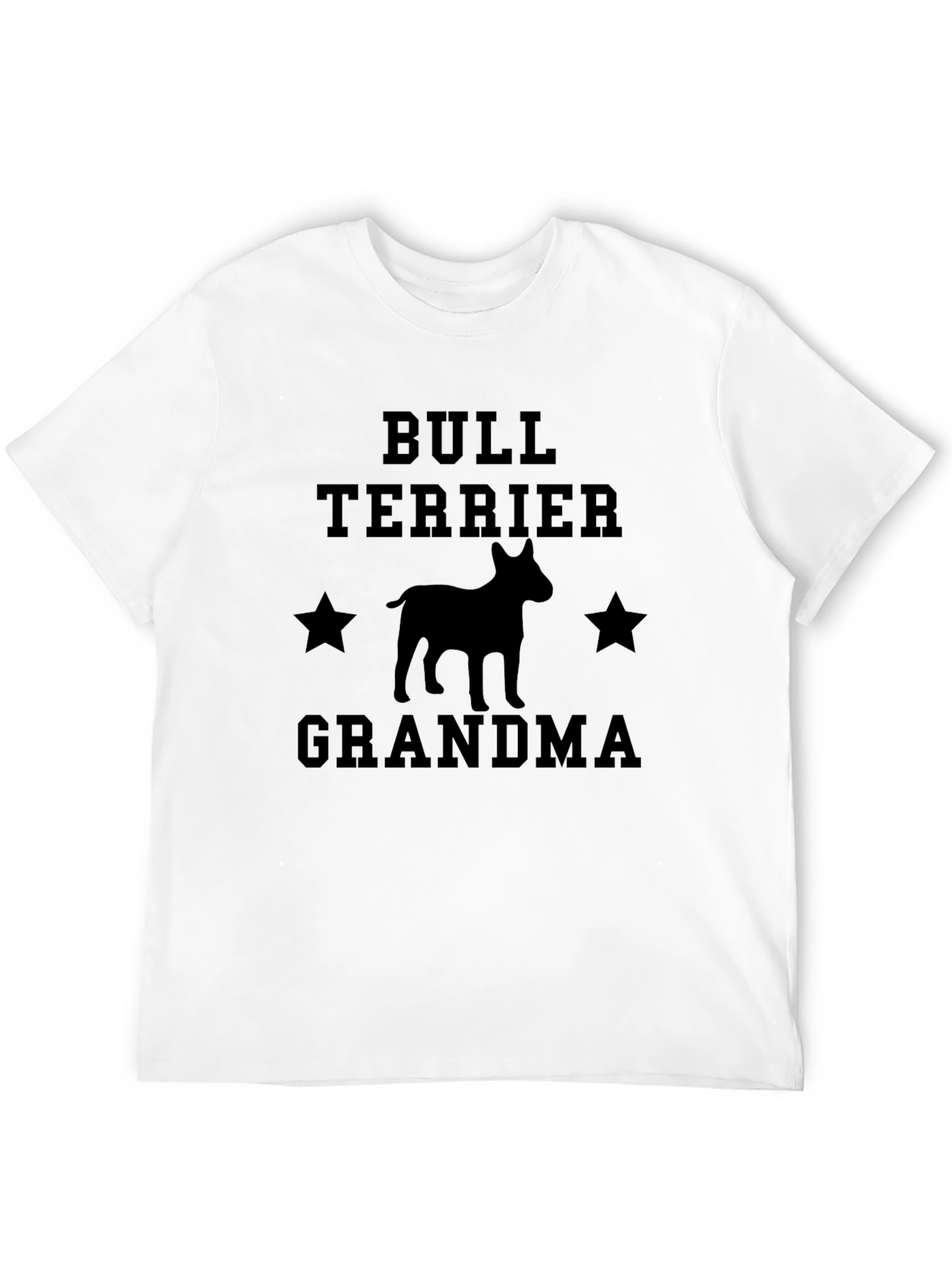 Bull Terrier Grandma Black T-Shirt