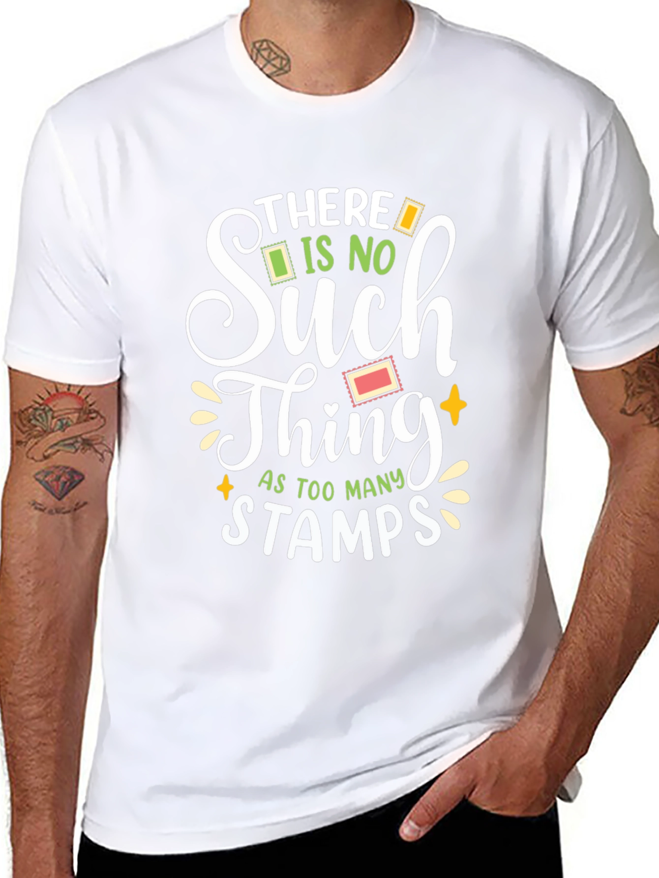 Stamp Lover T-Shirt - Too Many Stamps Graphic Tee