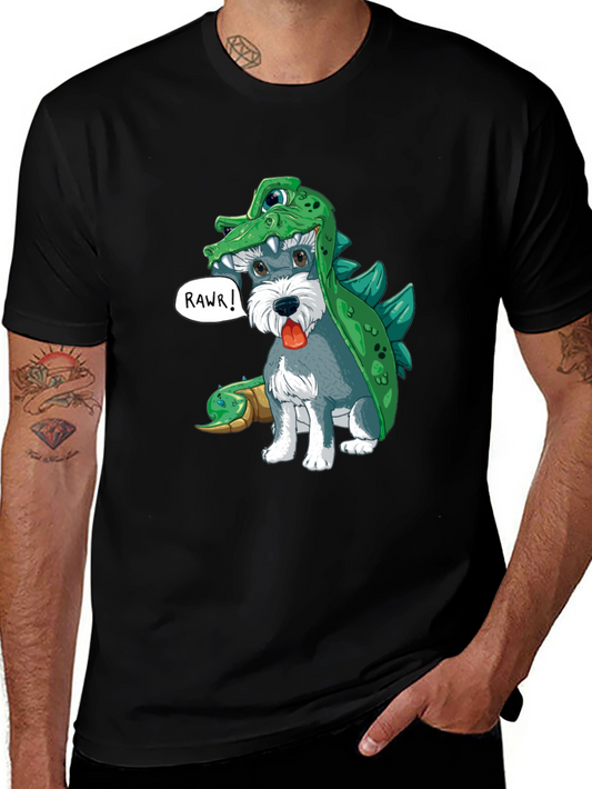 Dog in Dinosaur Costume T-Shirt - Funny Pet Graphic Tee