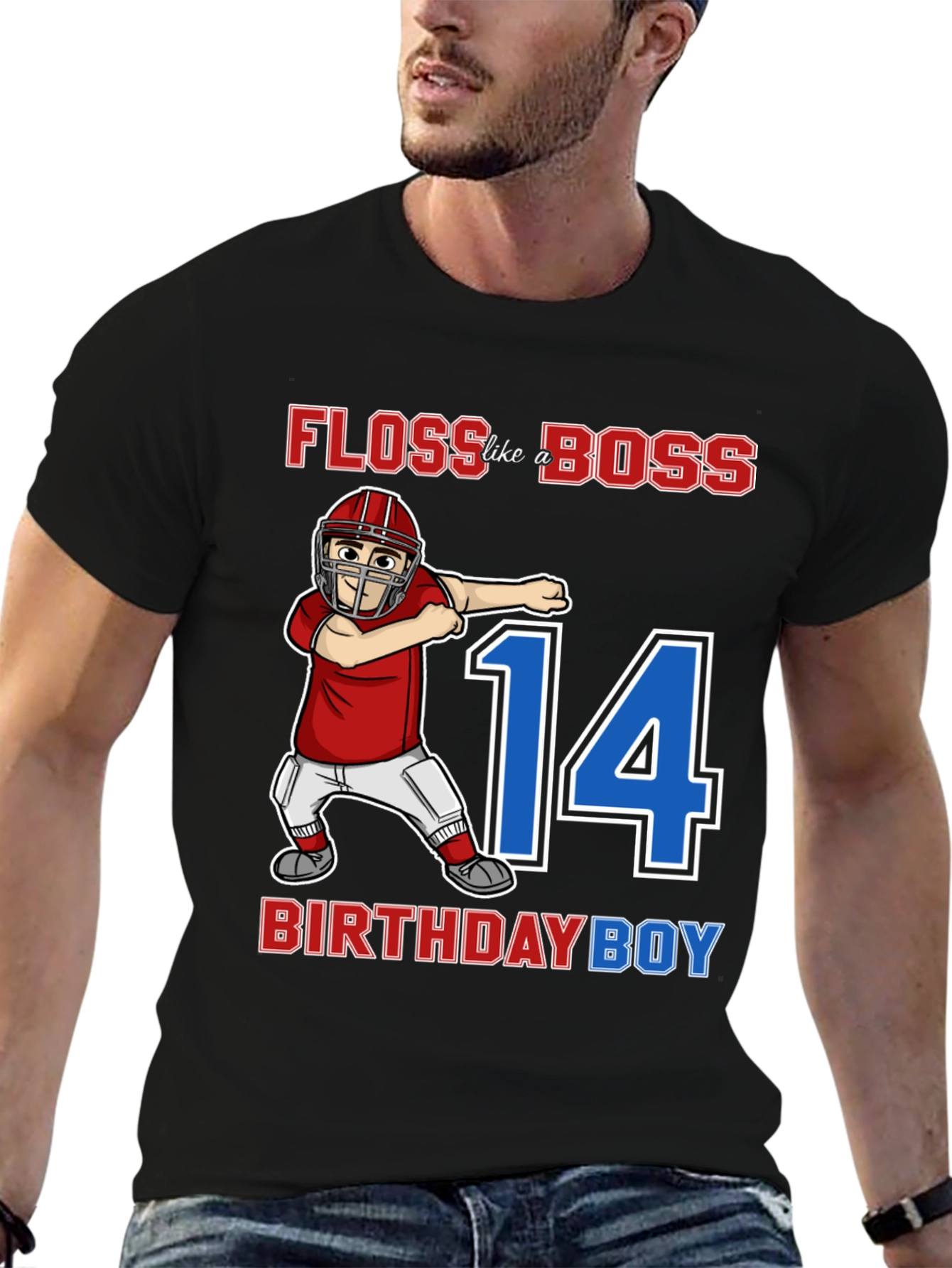 Floss Like a Boss Birthday Boy 14 T-Shirt