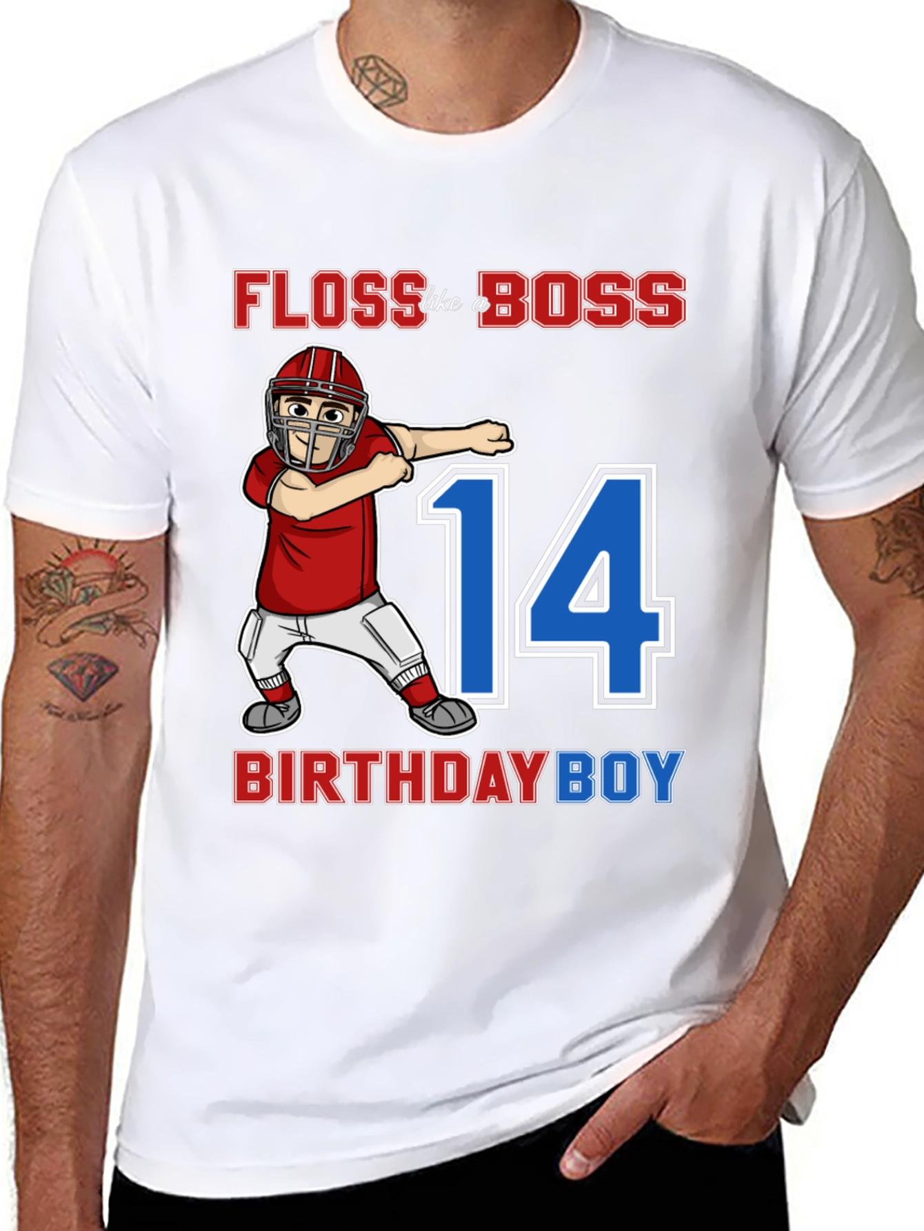 Floss Like a Boss Birthday Boy 14 T-Shirt