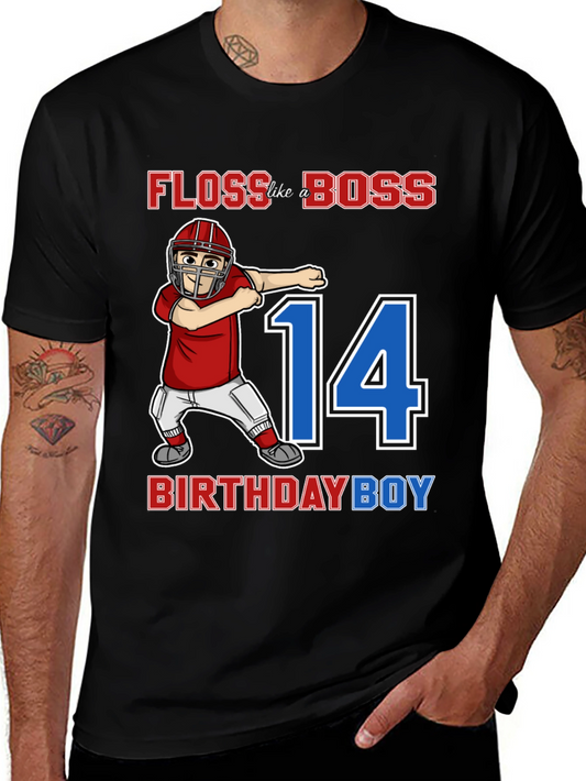 Floss Like a Boss Birthday Boy 14 T-Shirt