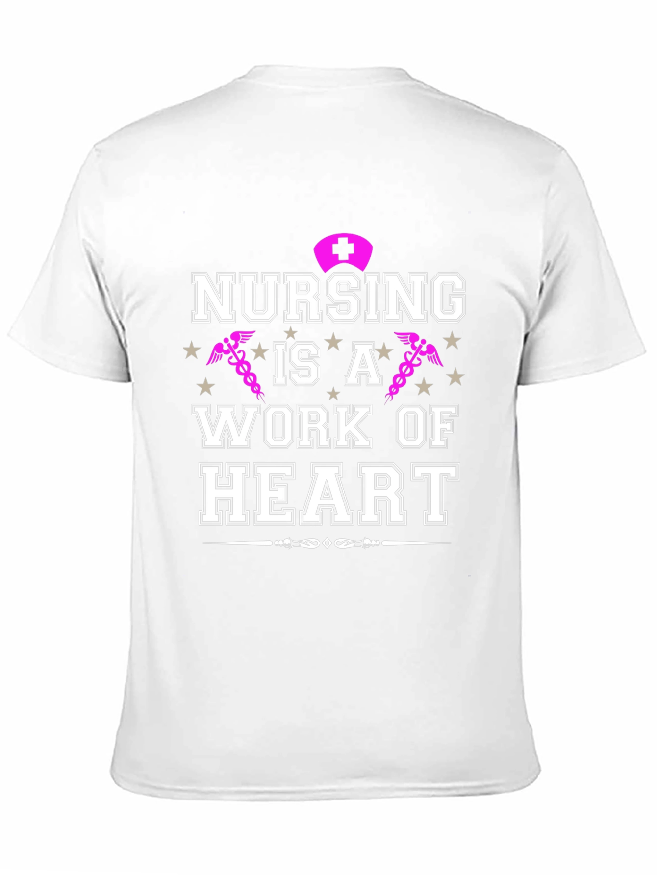 Nursing Is A Work Of Heart Graphic T-Shirt