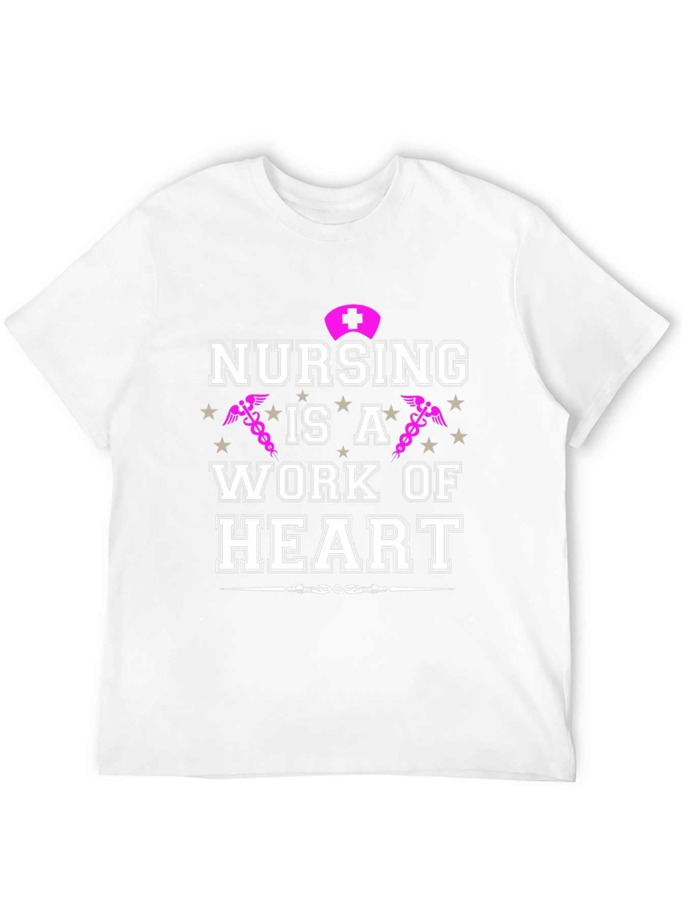 Nursing Is A Work Of Heart Graphic T-Shirt