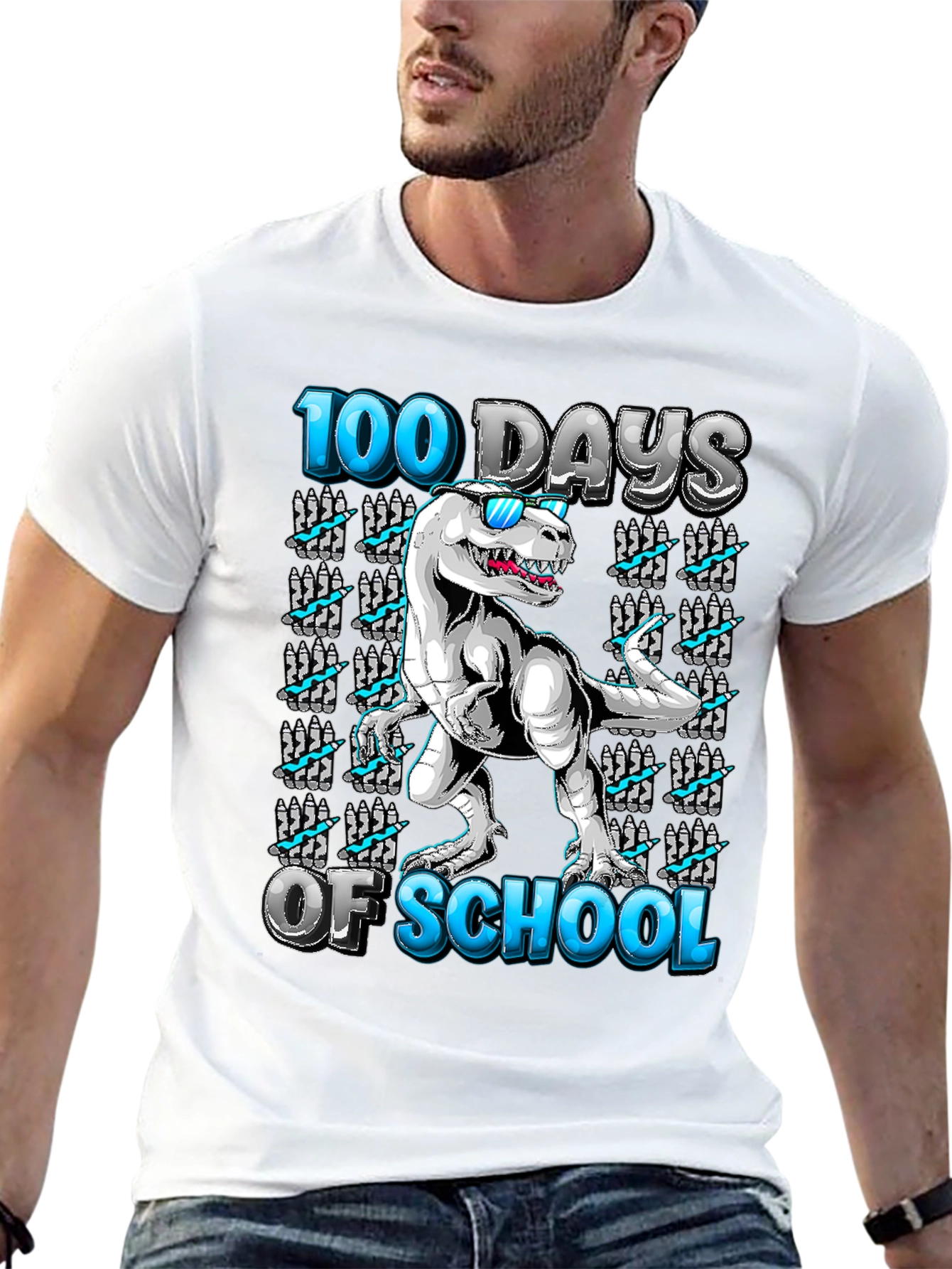 100 Days of School Dinosaur T-Shirt