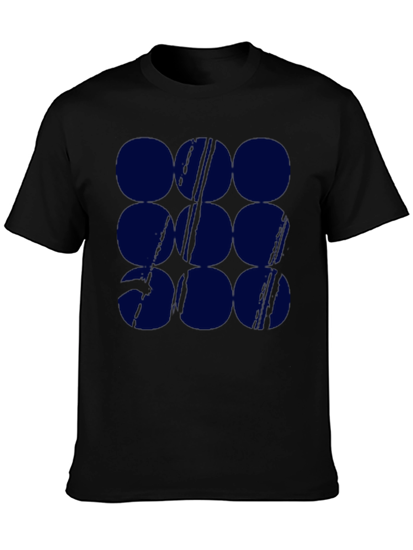 Graphic Print Tee - Navy Circles Pattern