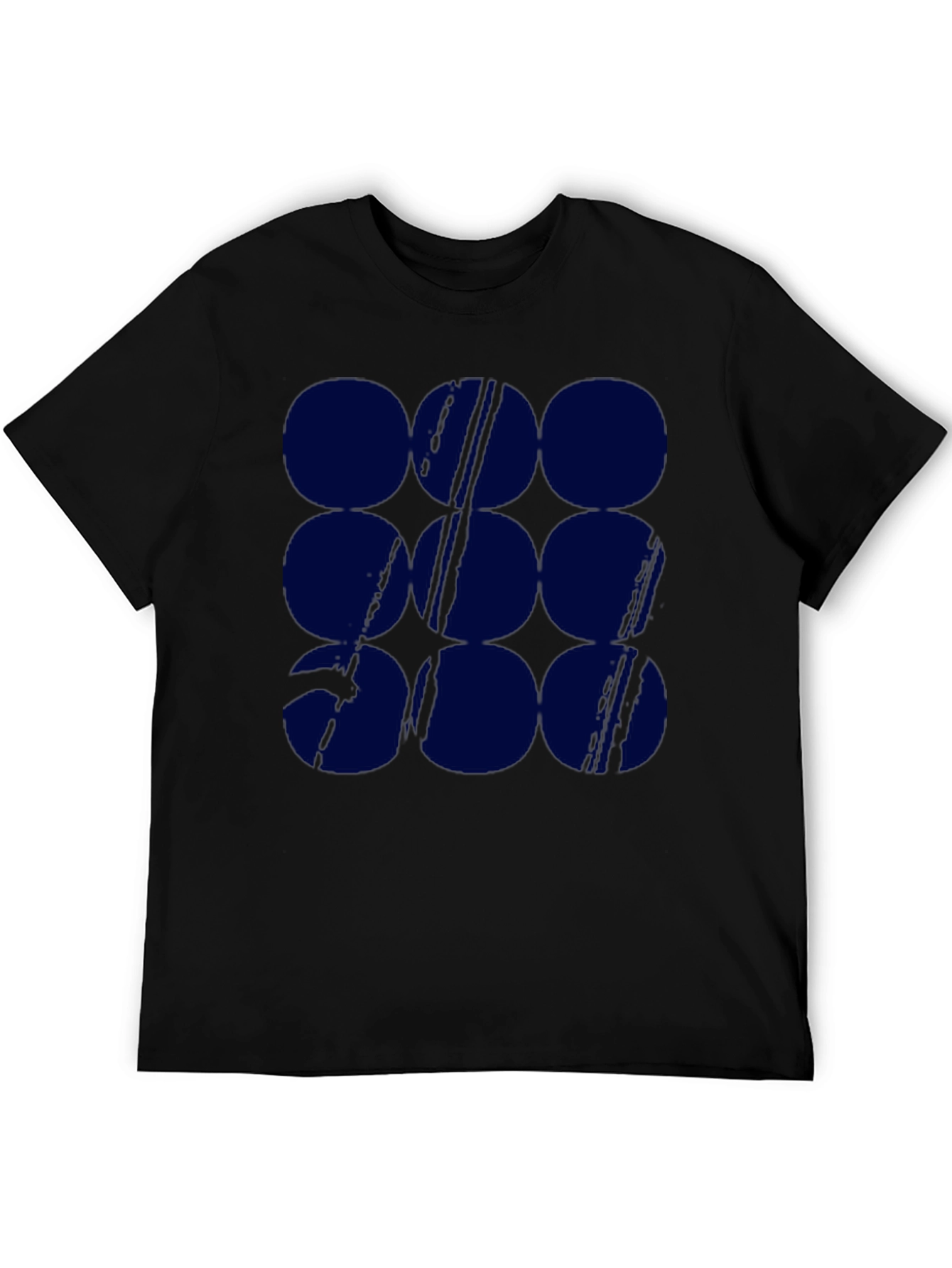 Graphic Print Tee - Navy Circles Pattern