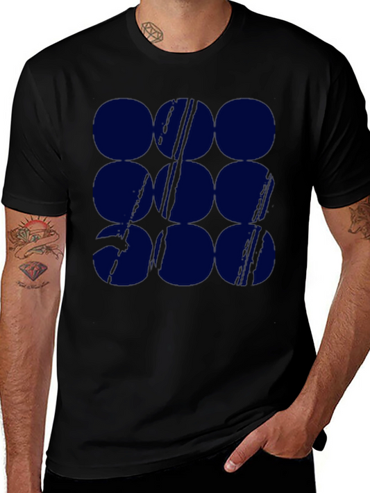 Graphic Print Tee - Navy Circles Pattern