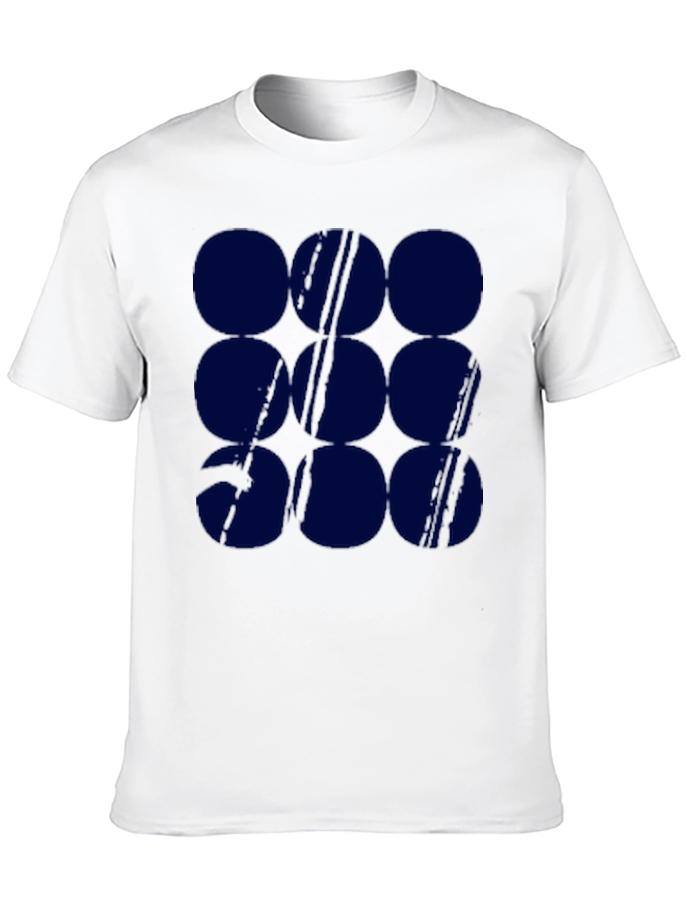 Graphic Print Tee - Navy Circles Pattern