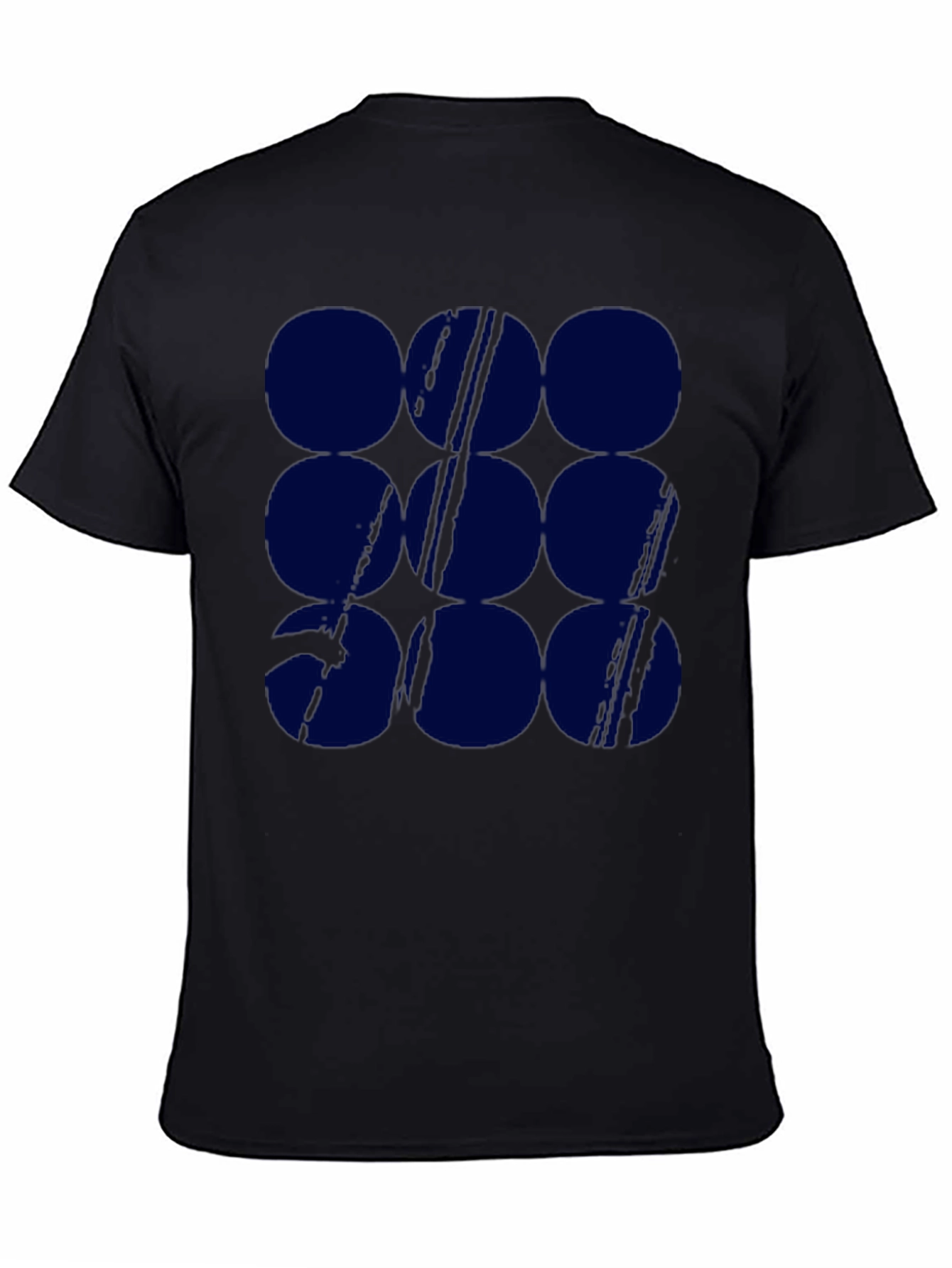 Graphic Print Tee - Navy Circles Pattern