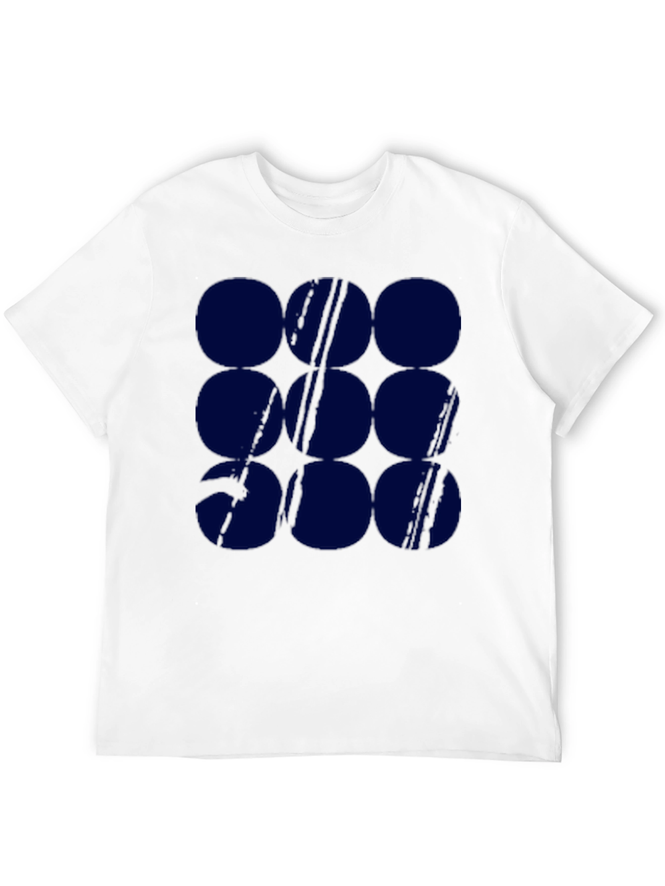 Graphic Print Tee - Navy Circles Pattern