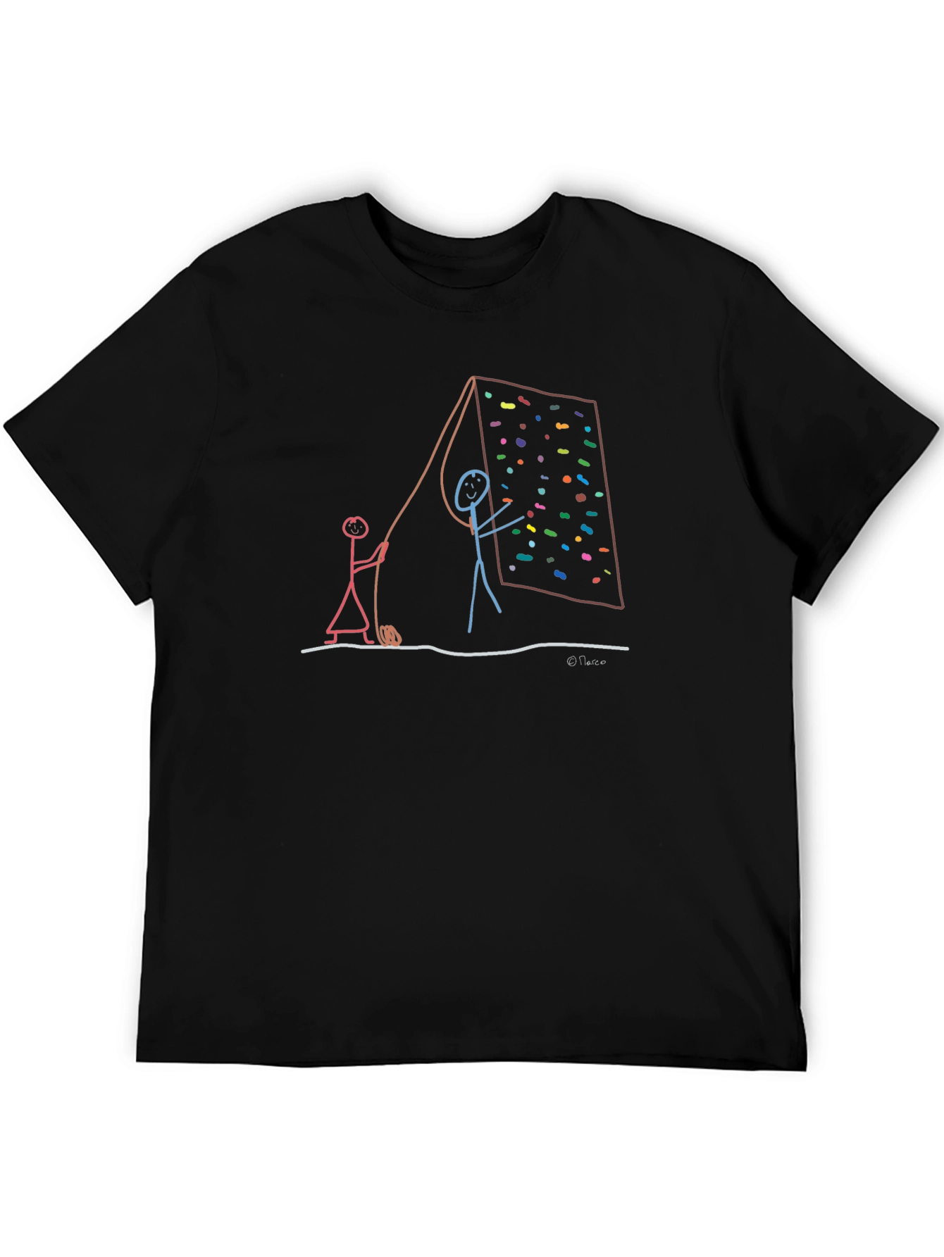Climbing Stick Figure Graphic Tee