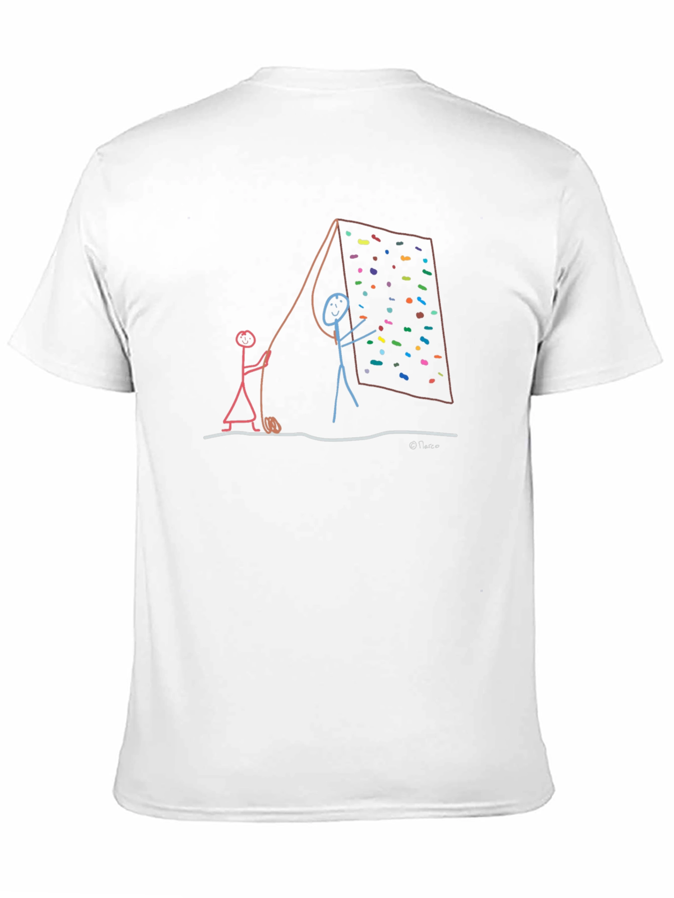 Climbing Stick Figure Graphic Tee