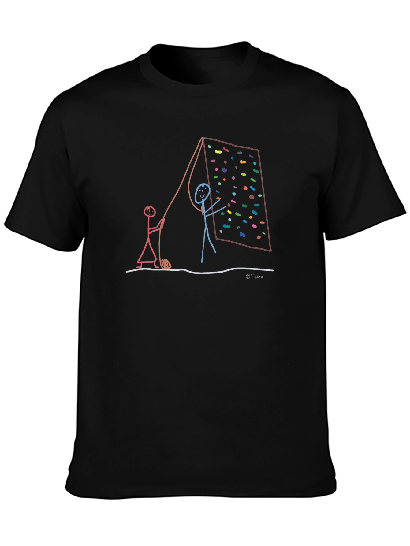 Climbing Stick Figure Graphic Tee