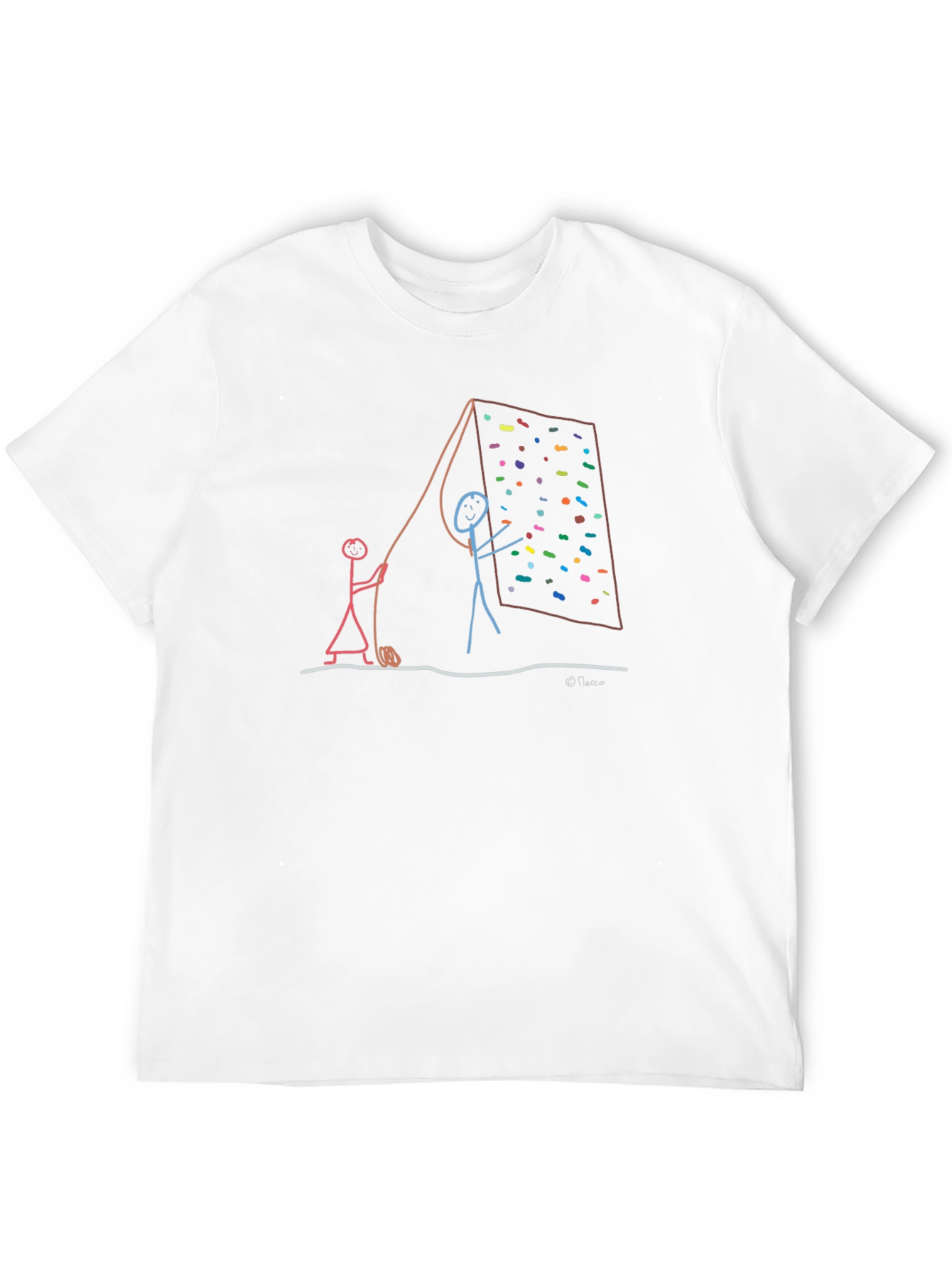 Climbing Stick Figure Graphic Tee