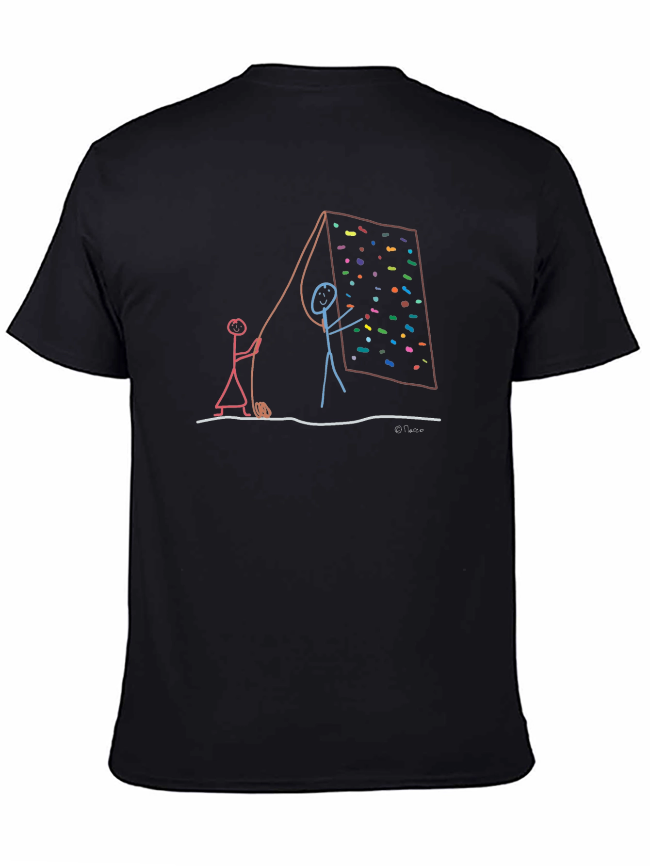 Climbing Stick Figure Graphic Tee