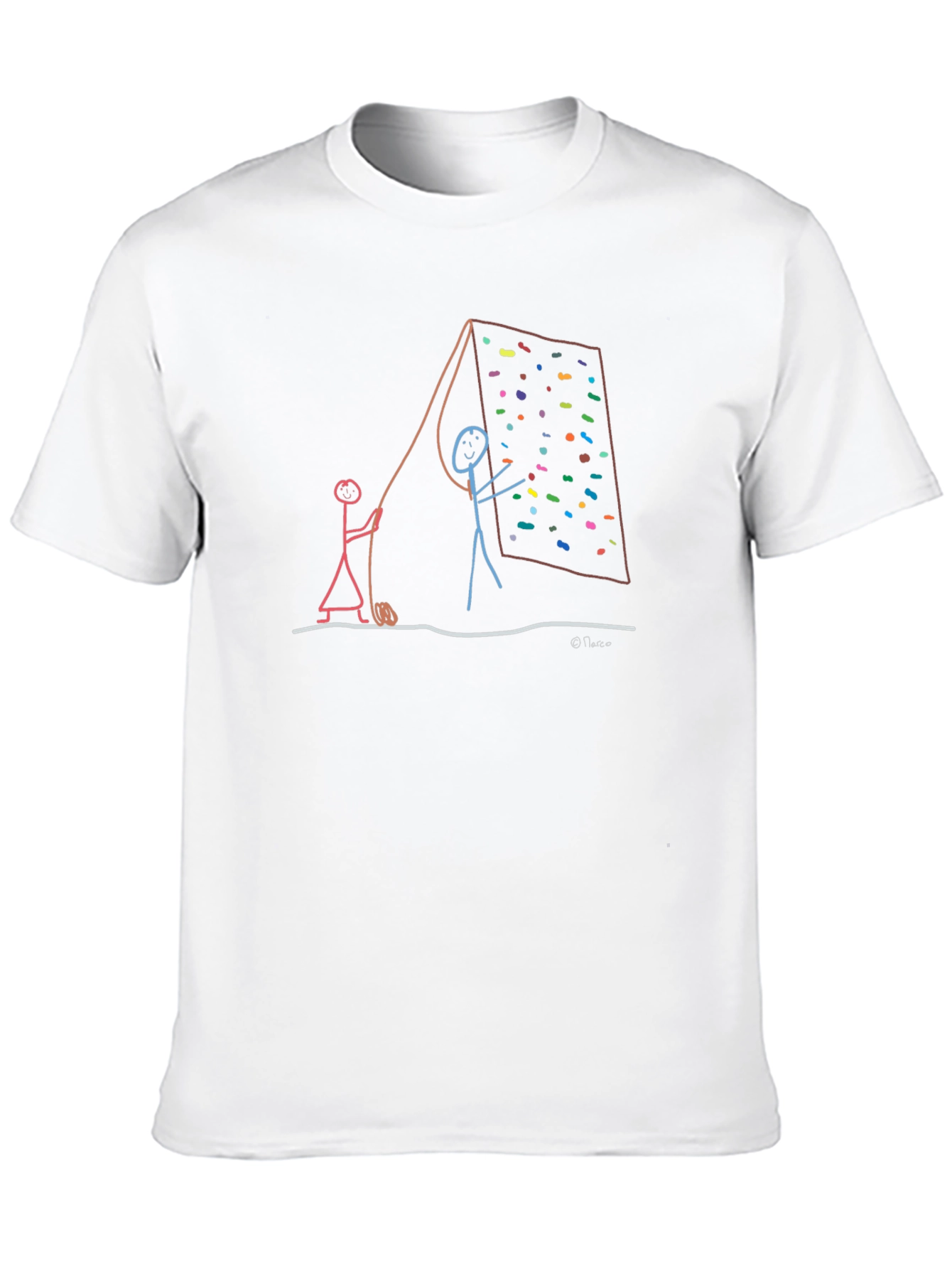 Climbing Stick Figure Graphic Tee