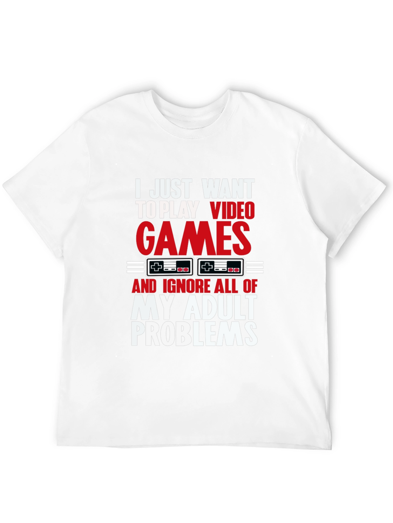 Gamer T-Shirt - Video Games & Adult Problems Tee
