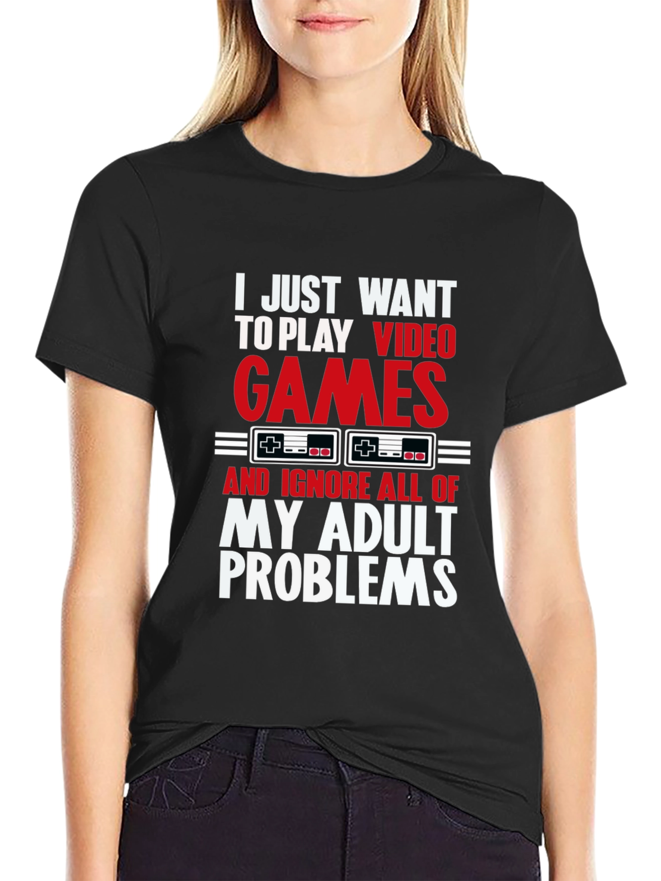 Gamer T-Shirt - Video Games & Adult Problems Tee