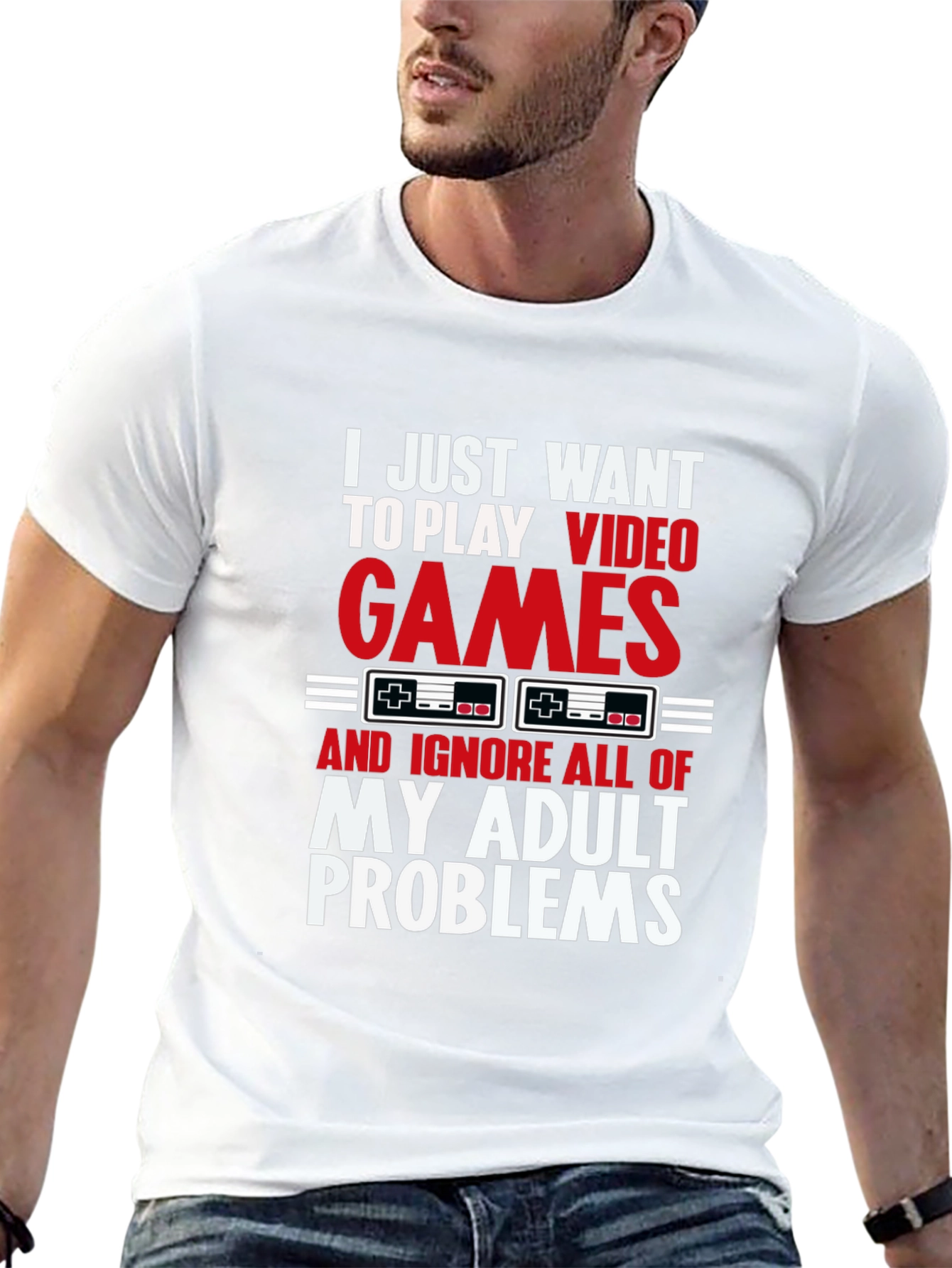 Gamer T-Shirt - Video Games & Adult Problems Tee