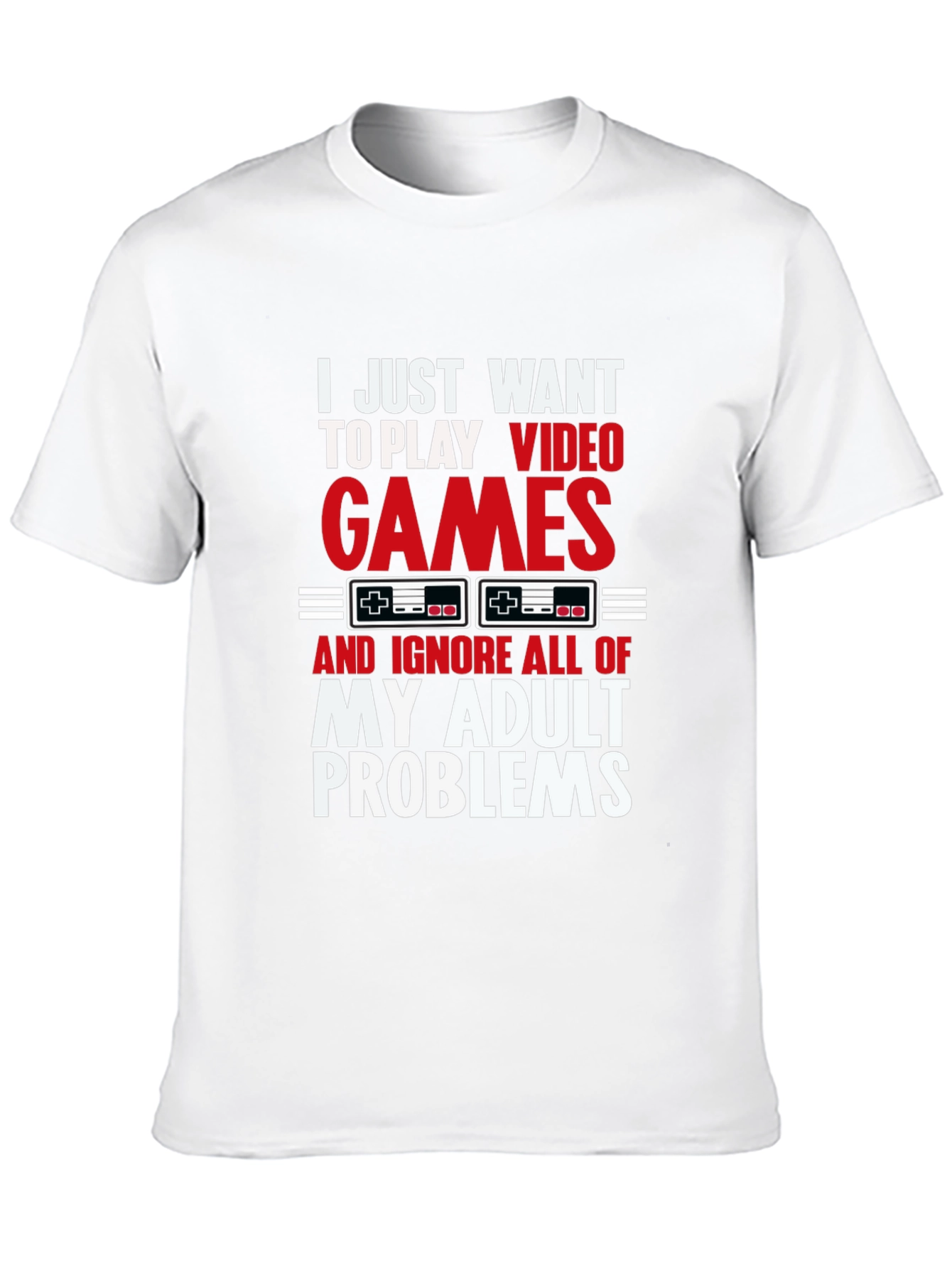 Gamer T-Shirt - Video Games & Adult Problems Tee