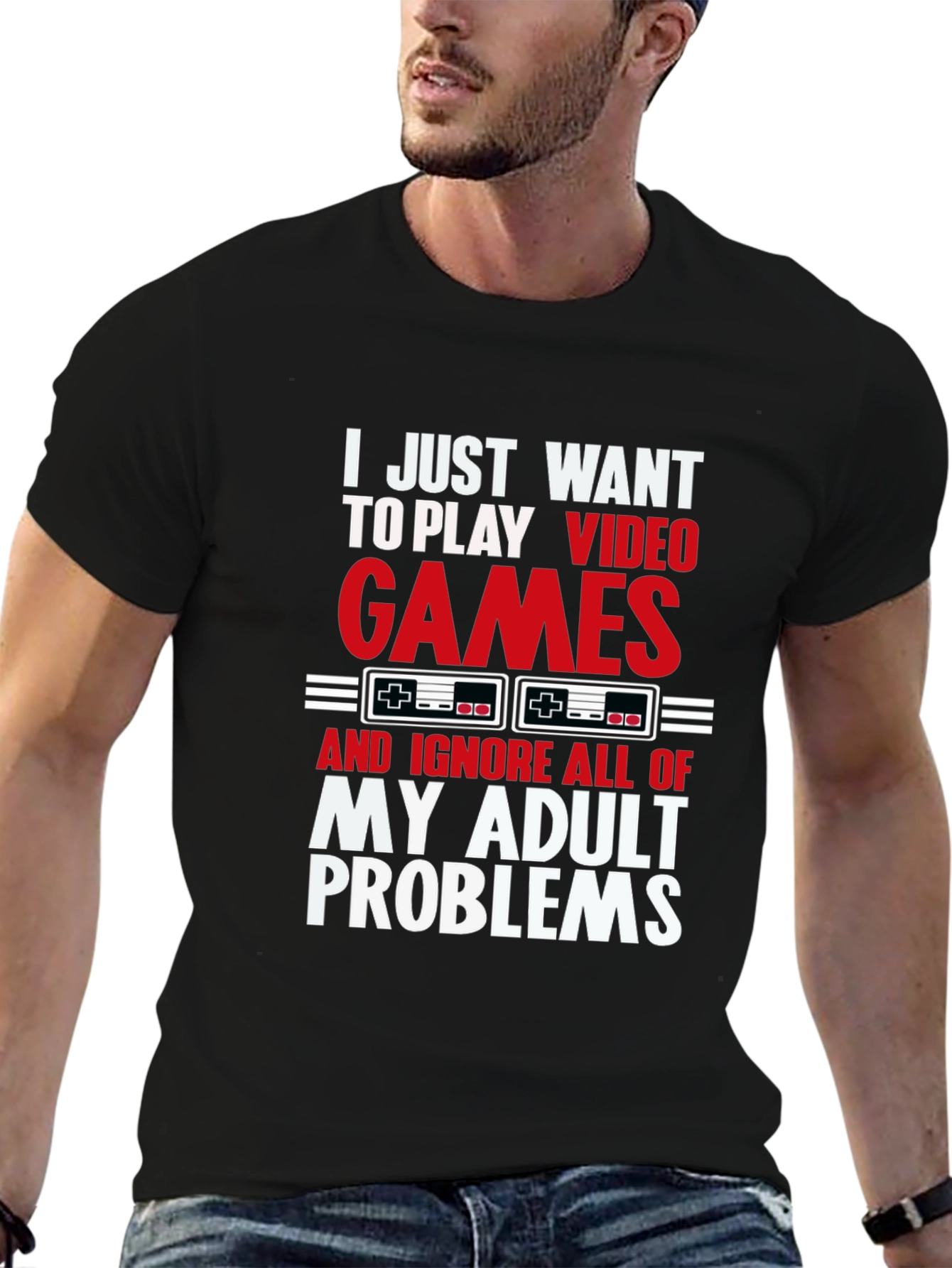 Gamer T-Shirt - Video Games & Adult Problems Tee