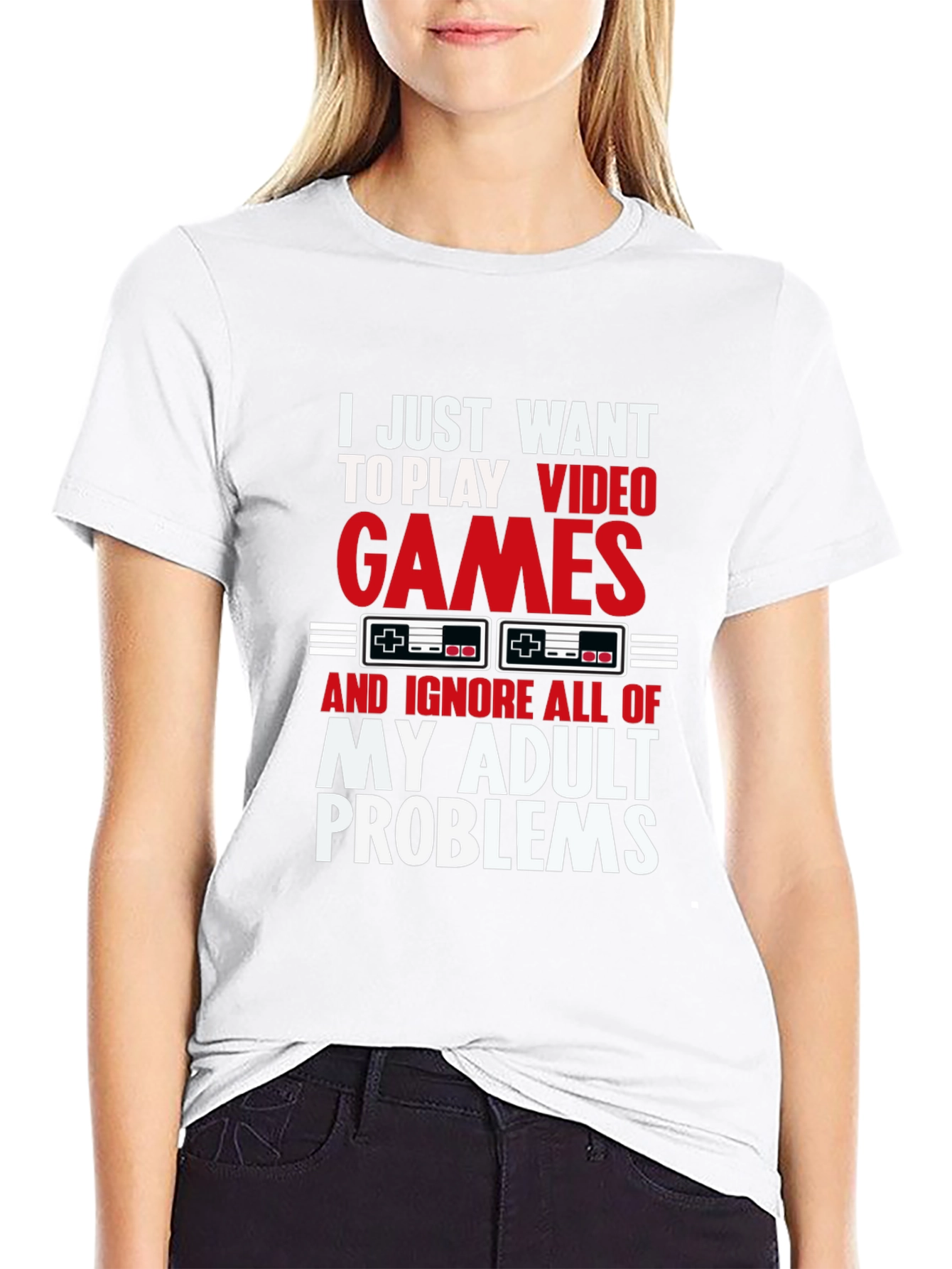 Gamer T-Shirt - Video Games & Adult Problems Tee