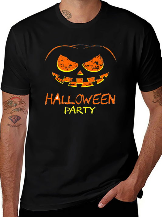 Halloween Party Pumpkin Face Graphic Tee