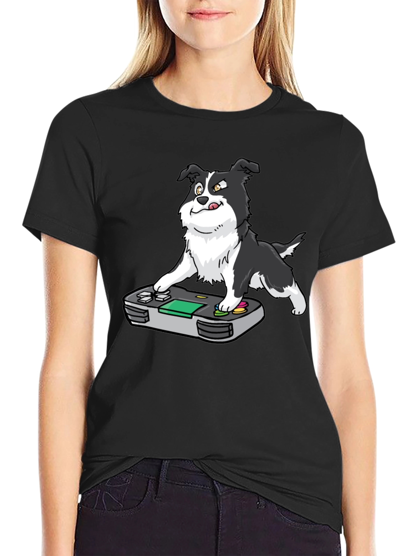 Gamer Dog T-Shirt - Border Collie Controller